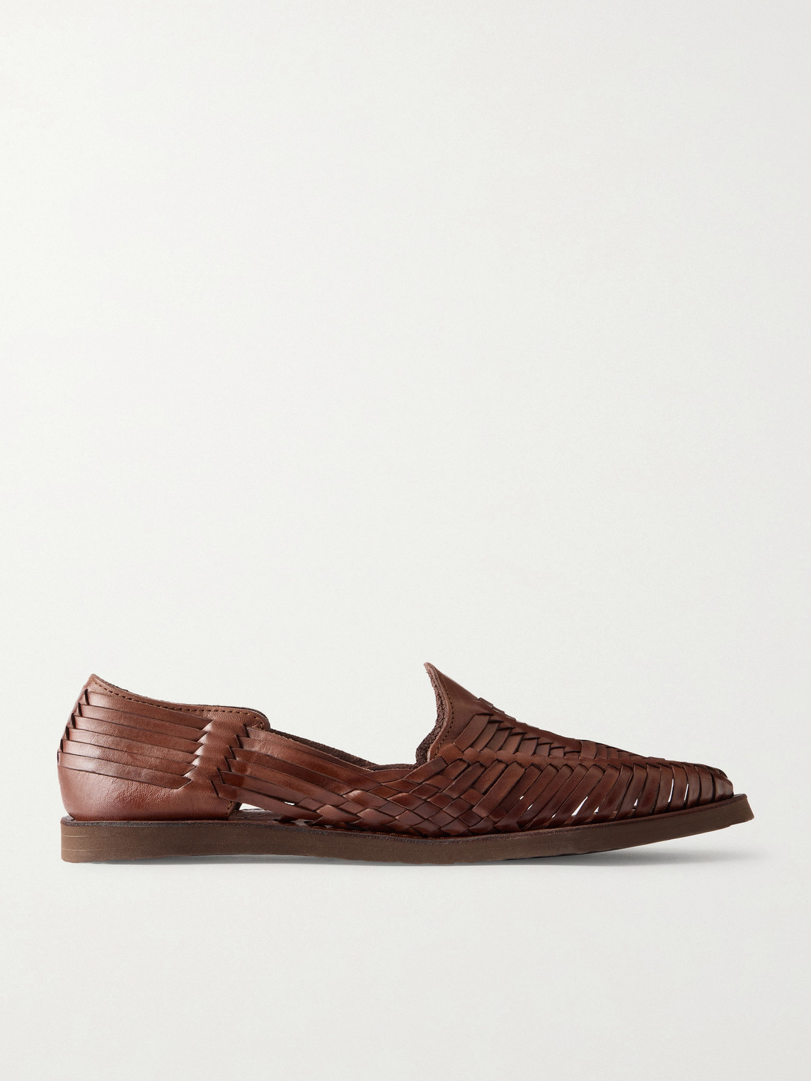 Yuketen Alejandro Woven Leather Huarache Sandals In Brown
