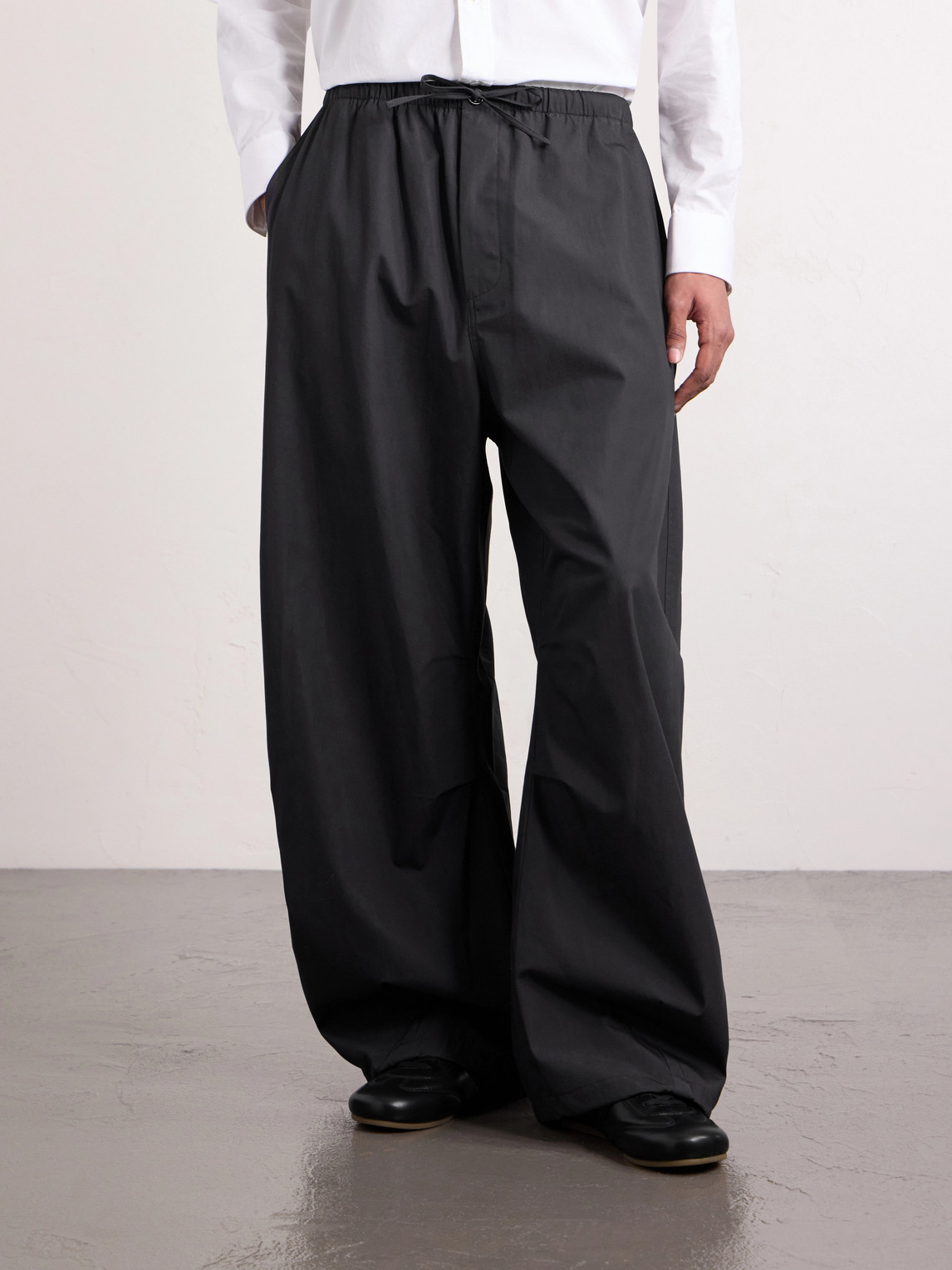  Amomento - Cotton Wide-leg Trousers - Men - Black - M 