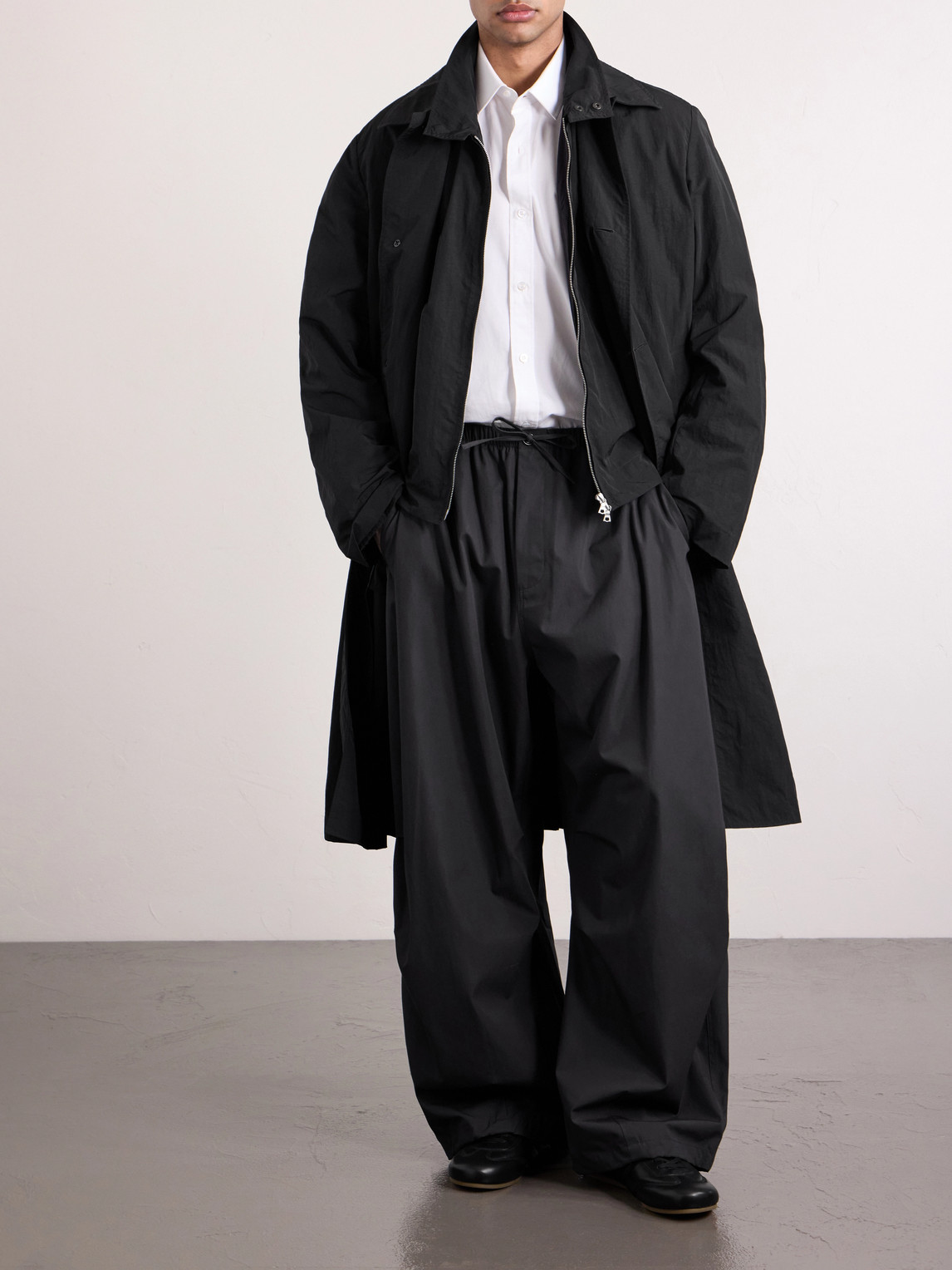 Cotton Wide-Leg Trousers