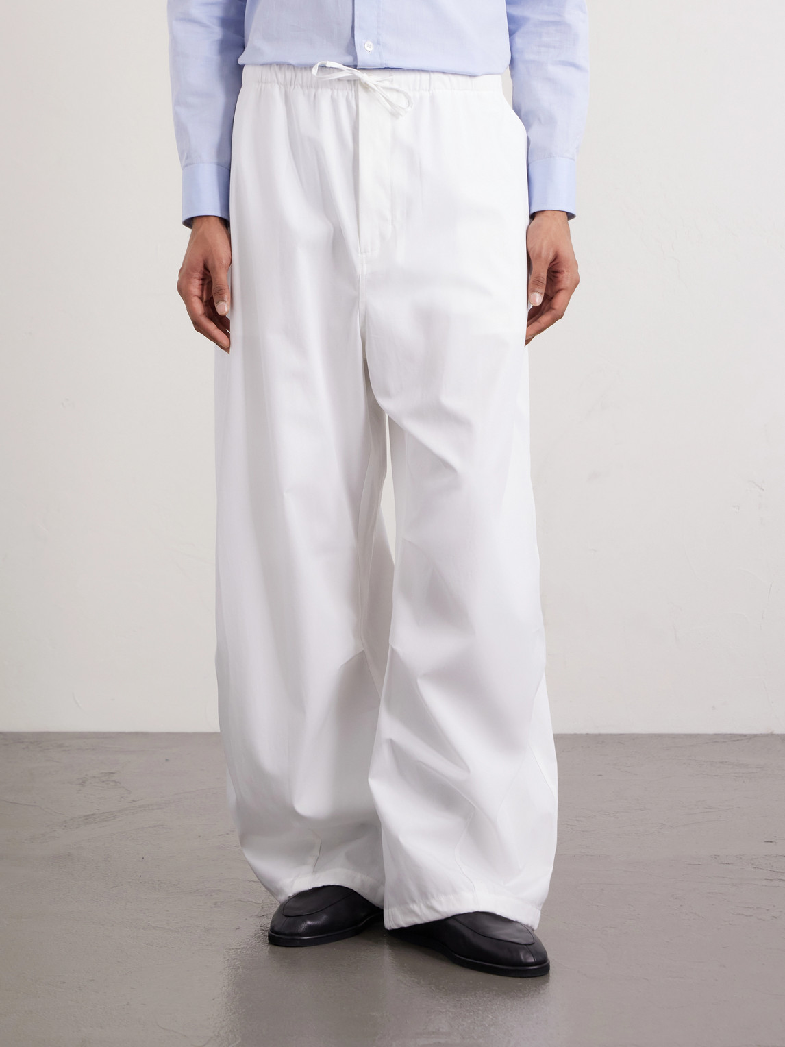  Amomento - Cotton Wide-leg Trousers - Men - White - M 
