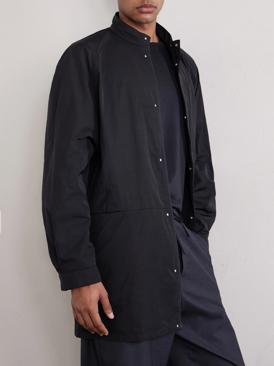 Amomento Safari Shell Jacket In Black