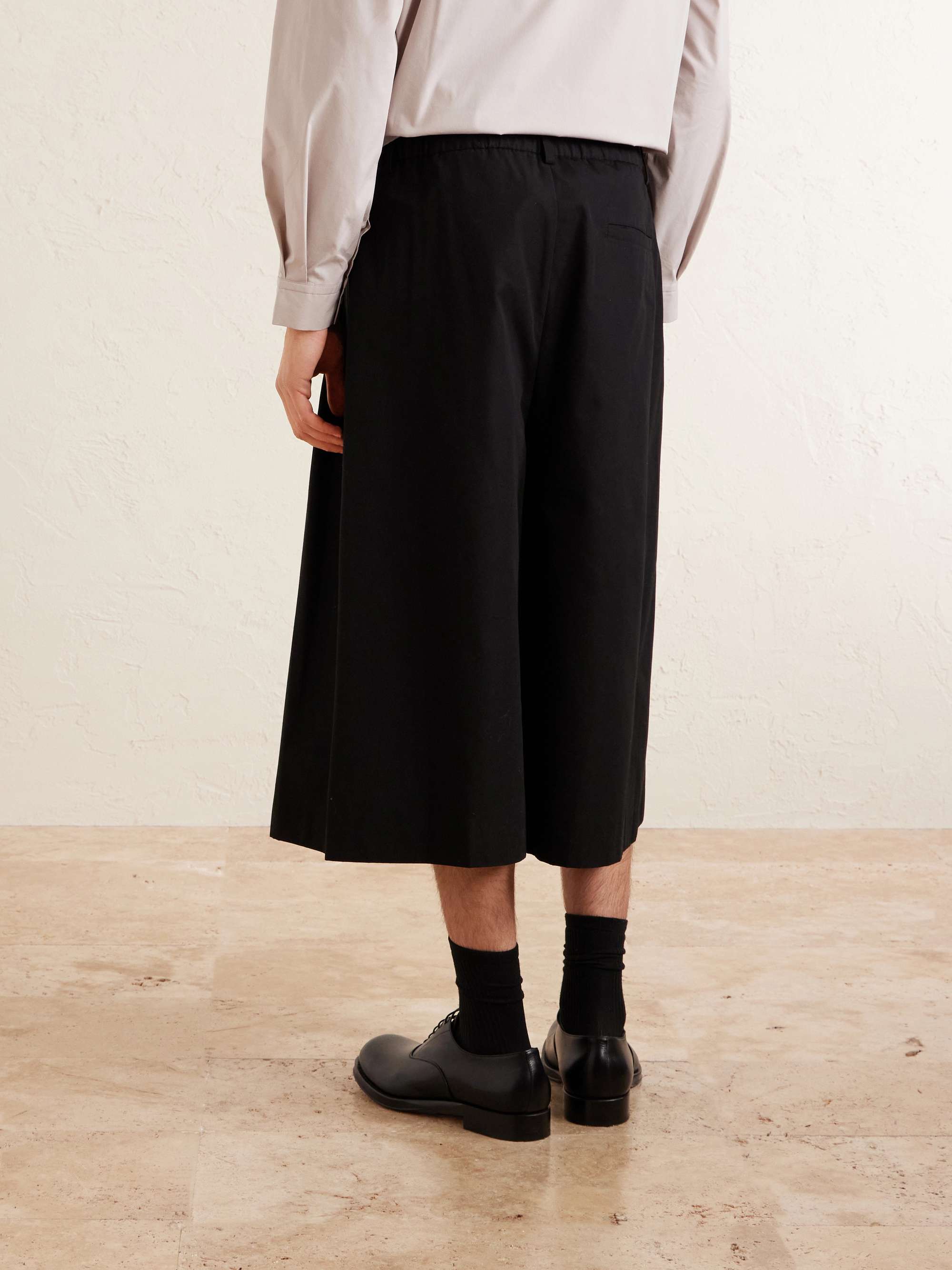 AMOMENTO Cotton-Blend Wide-Leg Bermuda Shorts for Men | MR PORTER