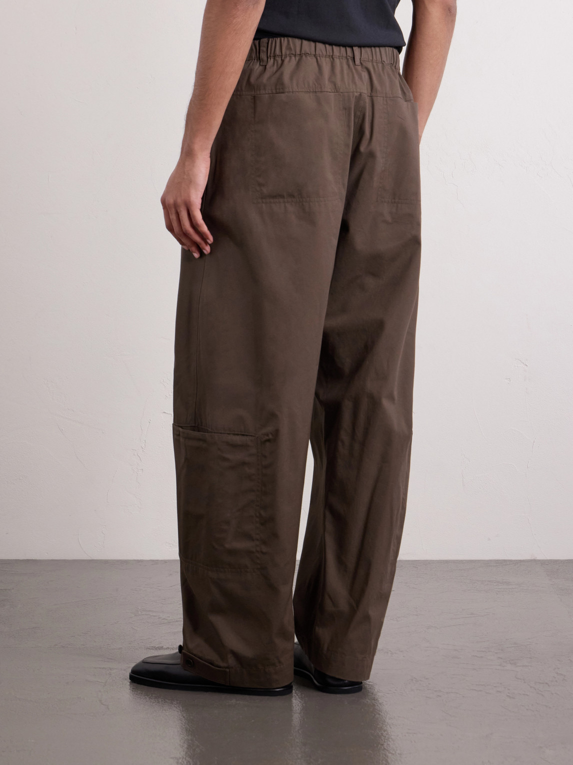 Cotton-Blend Wide-Leg Trousers