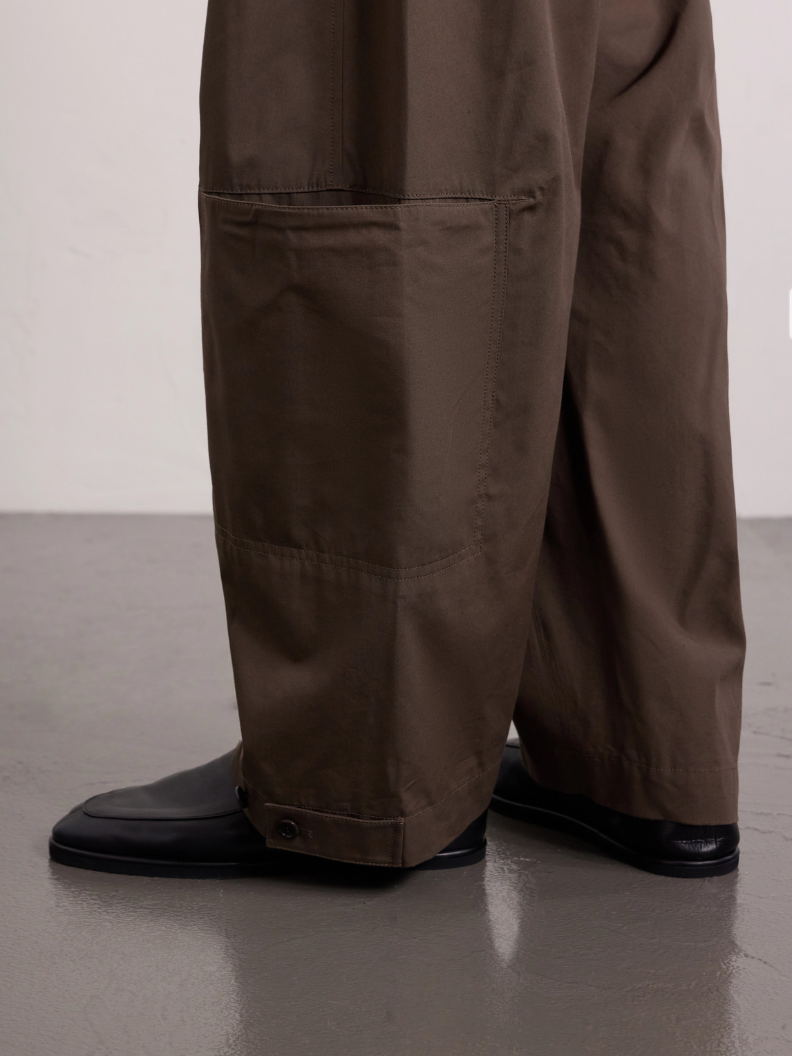 Cotton-Blend Wide-Leg Trousers