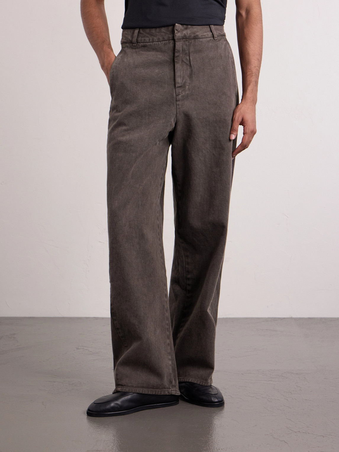  Amomento - Garment Dyed Wide-leg Jeans - Men - Brown - M 