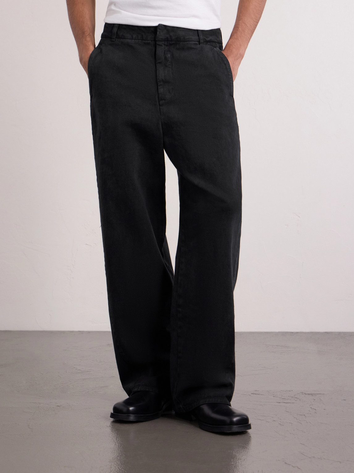  Amomento - Cotton Wide-leg Jeans - Men - Black - M 