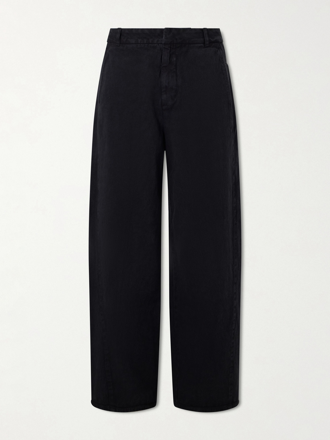 Amomento Cotton Wide-leg Jeans In Black
