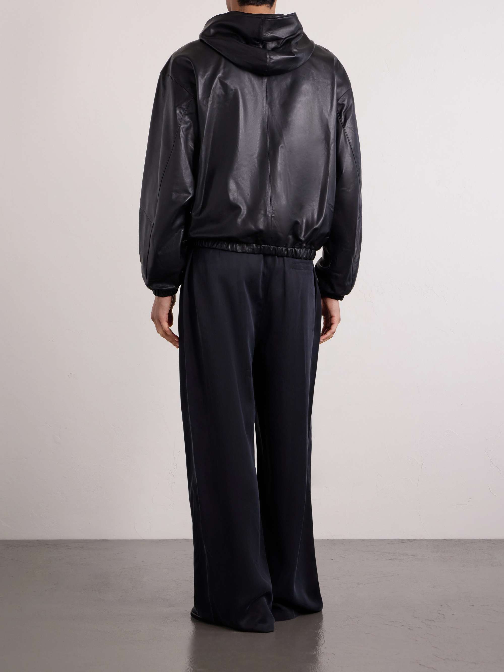 AMOMENTO Leather Hooded Jacket for Men | MR PORTER