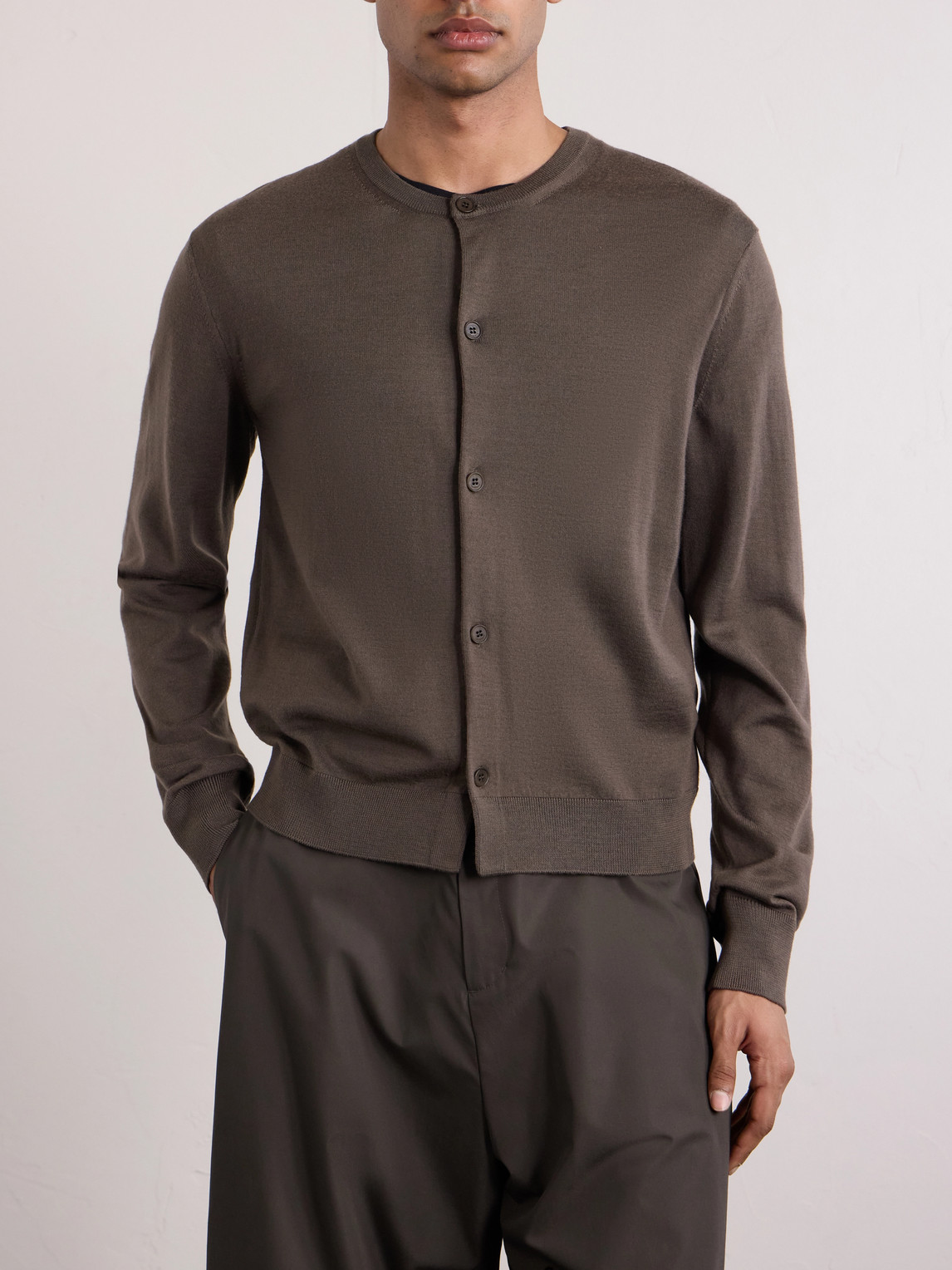  Amomento - Wool Cardigan - Men - Brown - M 