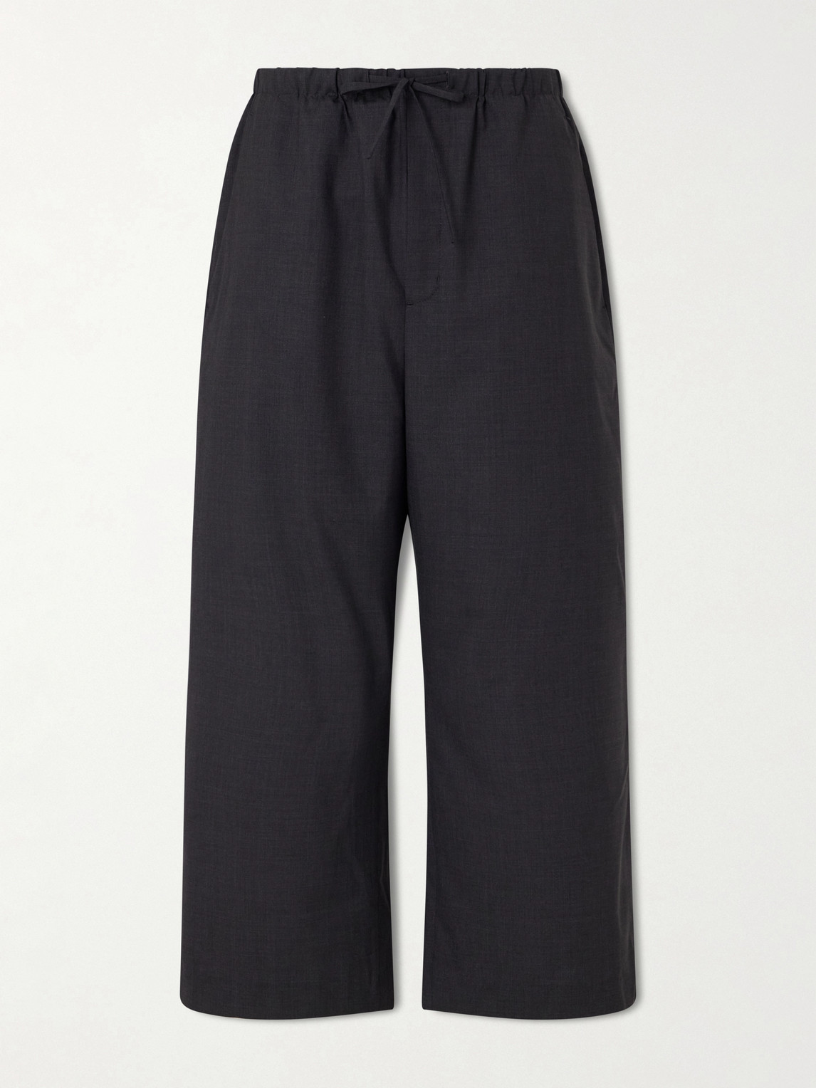 Amomento Straight-leg Wool Trousers In Black
