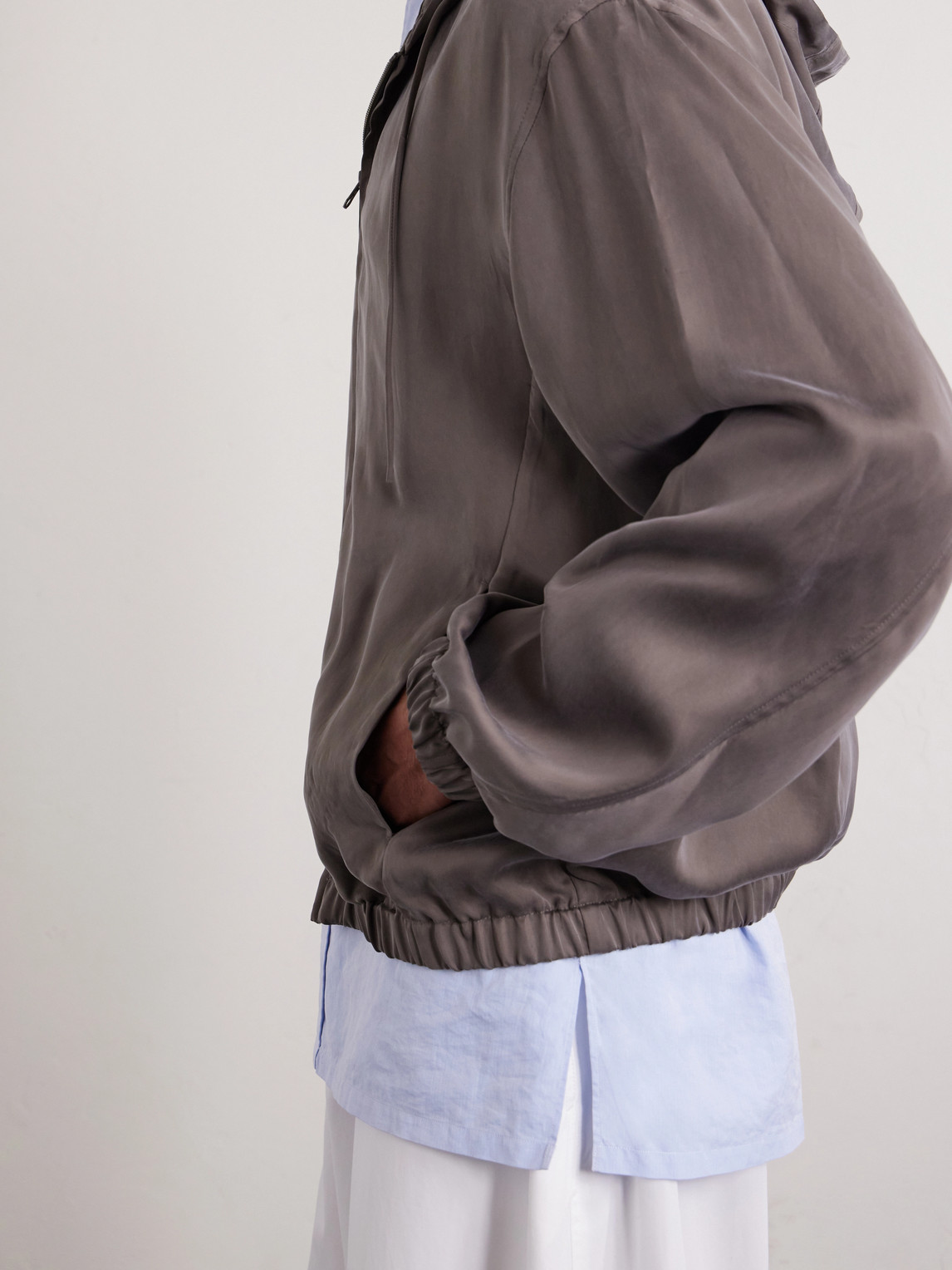 Satin Hooded Jacket