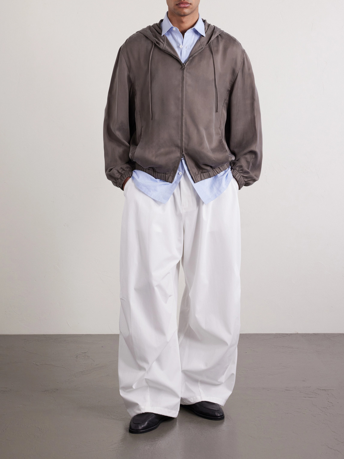 Satin Hooded Jacket
