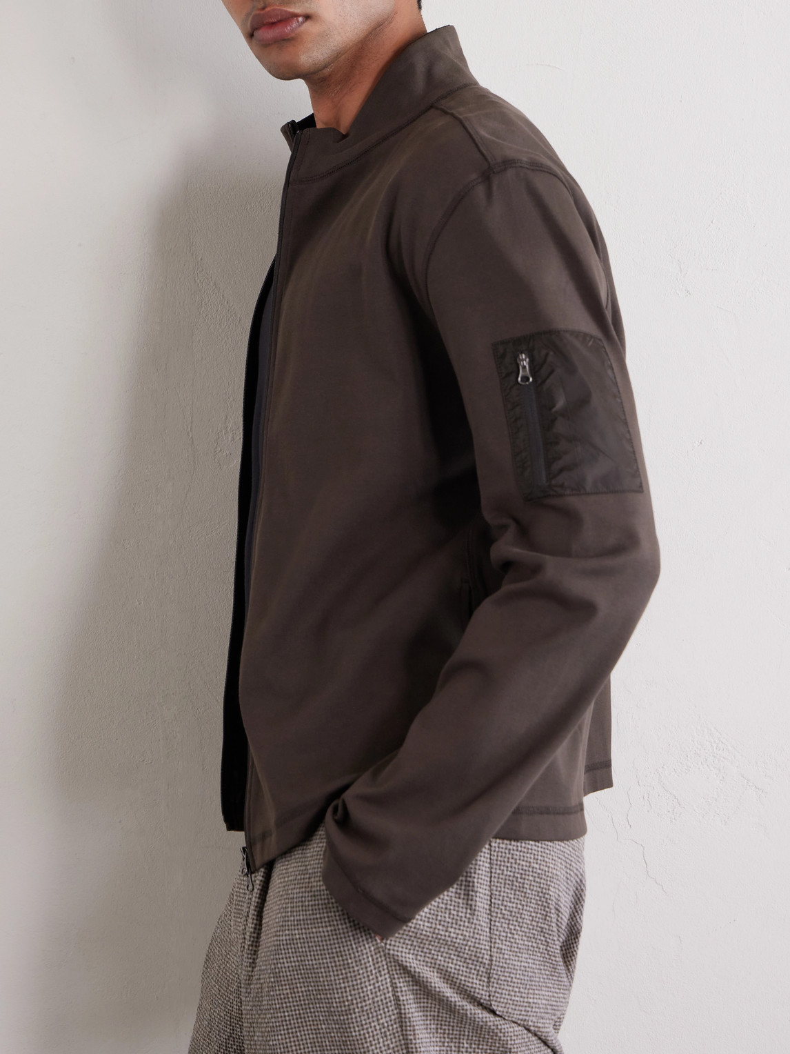Cotton Zip-Up Sweater