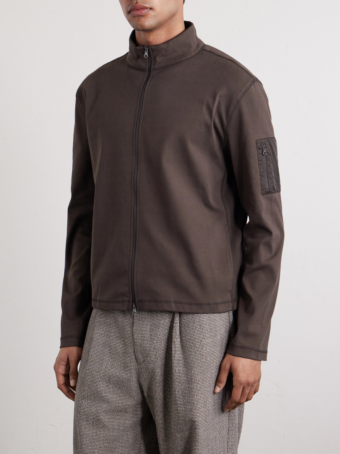  Amomento - Cotton Zip-up Sweater - Men - Brown - M 