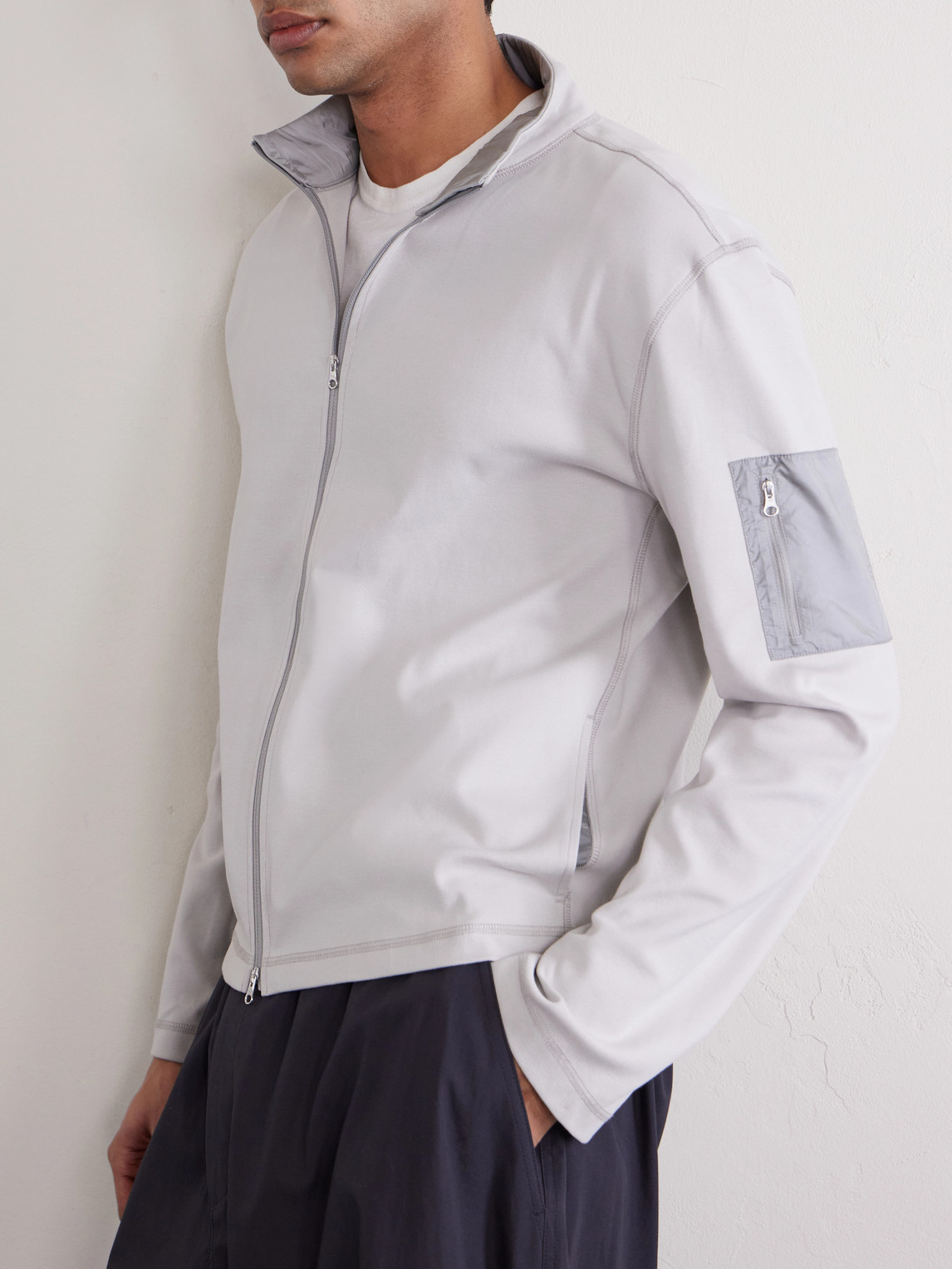 Cotton Zip-Up Sweater