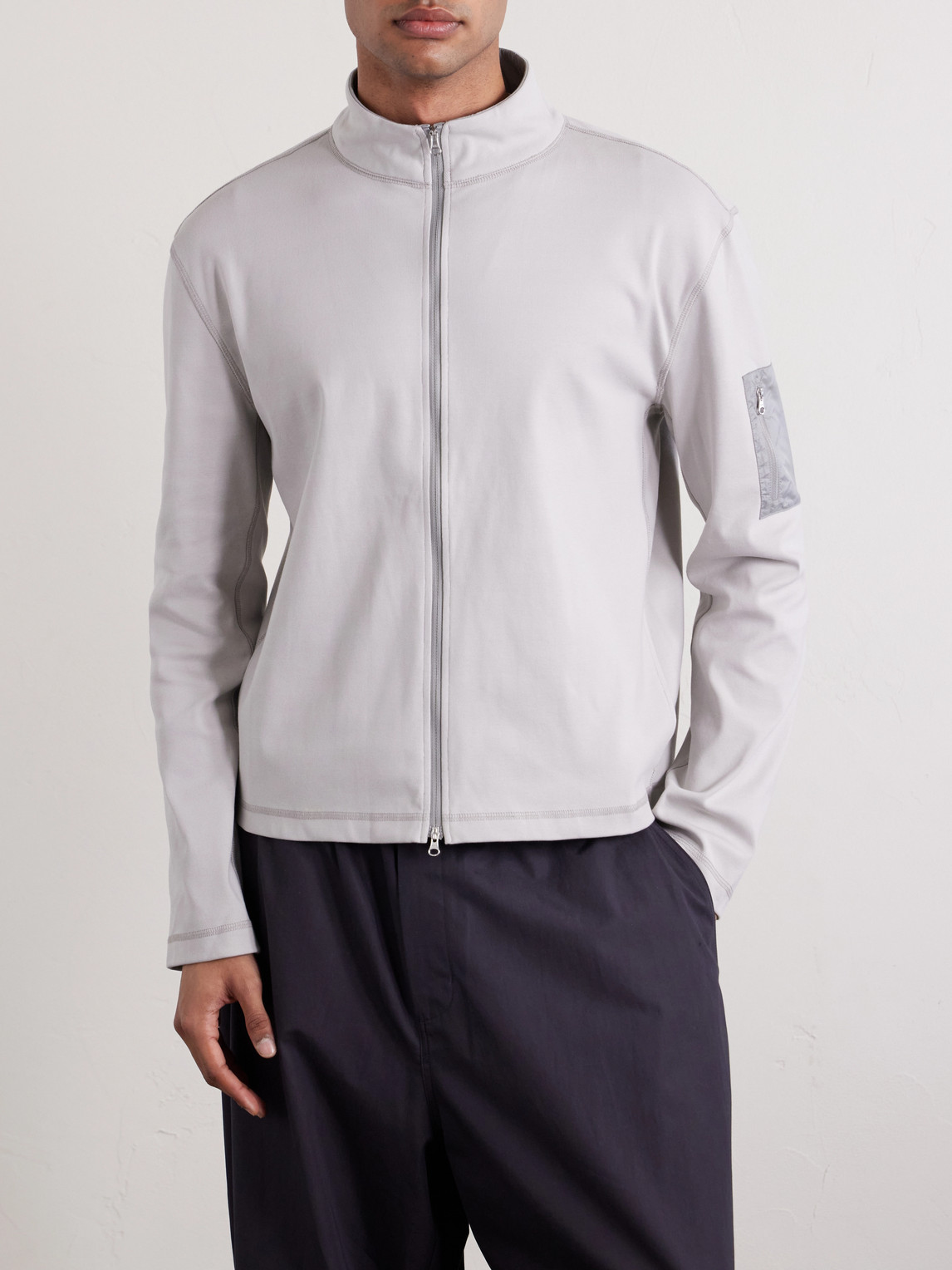  Amomento - Cotton Zip-up Sweater - Men - Gray - M 