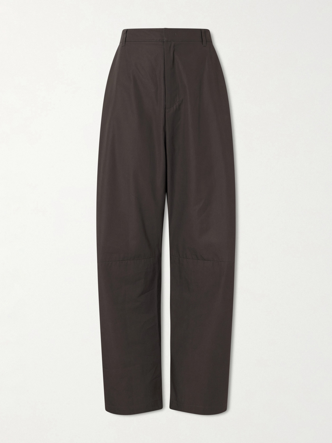 Amomento Barrel-leg Cotton Trousers In Green