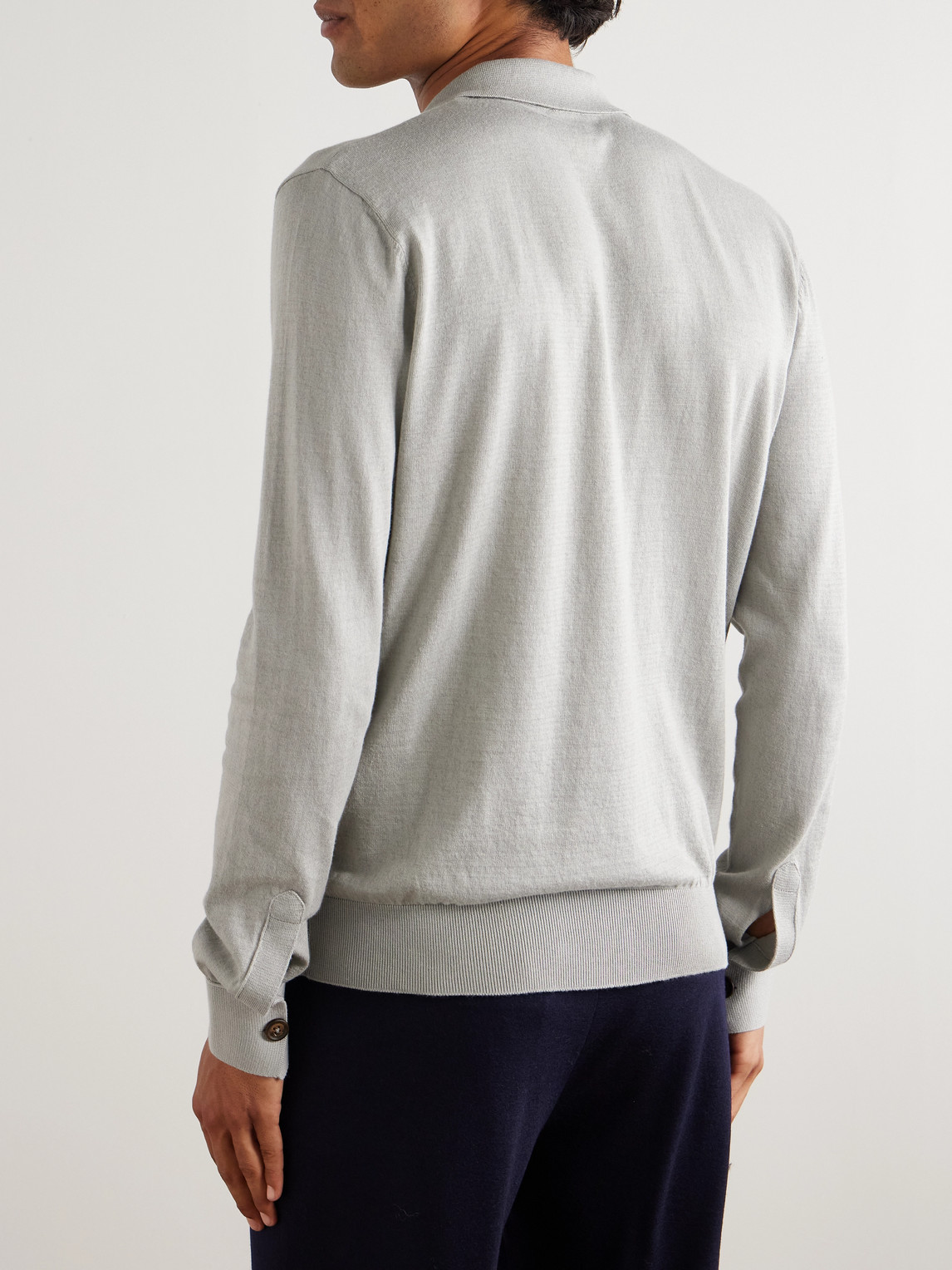Slim-Fit Cotton And Cashmere-Blend Polo Shirt