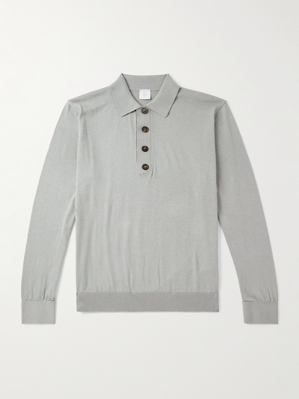 ELEVENTY Slim-Fit Cotton and Cashmere-Blend Polo Shirt - Men