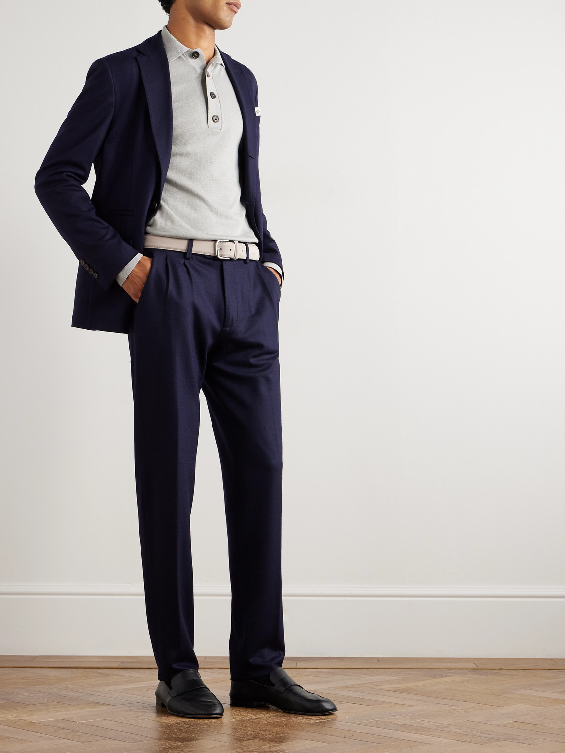 Slim-Fit Cotton And Cashmere-Blend Polo Shirt