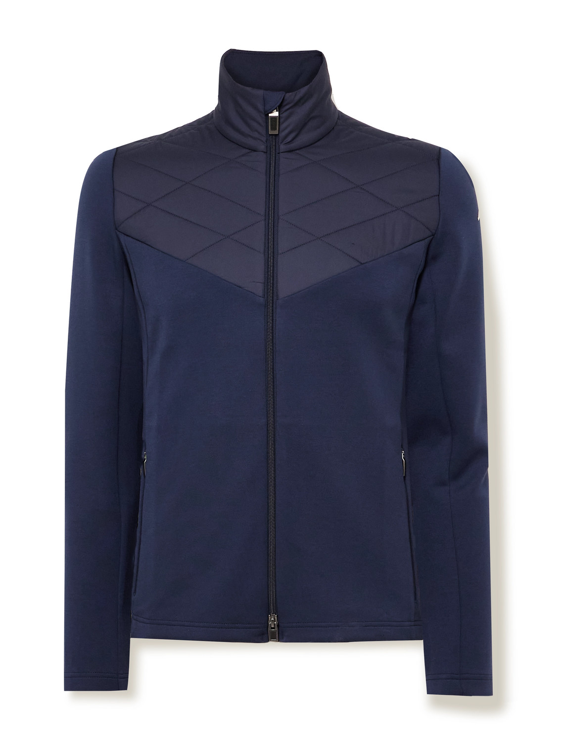 Kjus Formula Quilted Shell-trimmed Tech-jersey Jacket In Blue