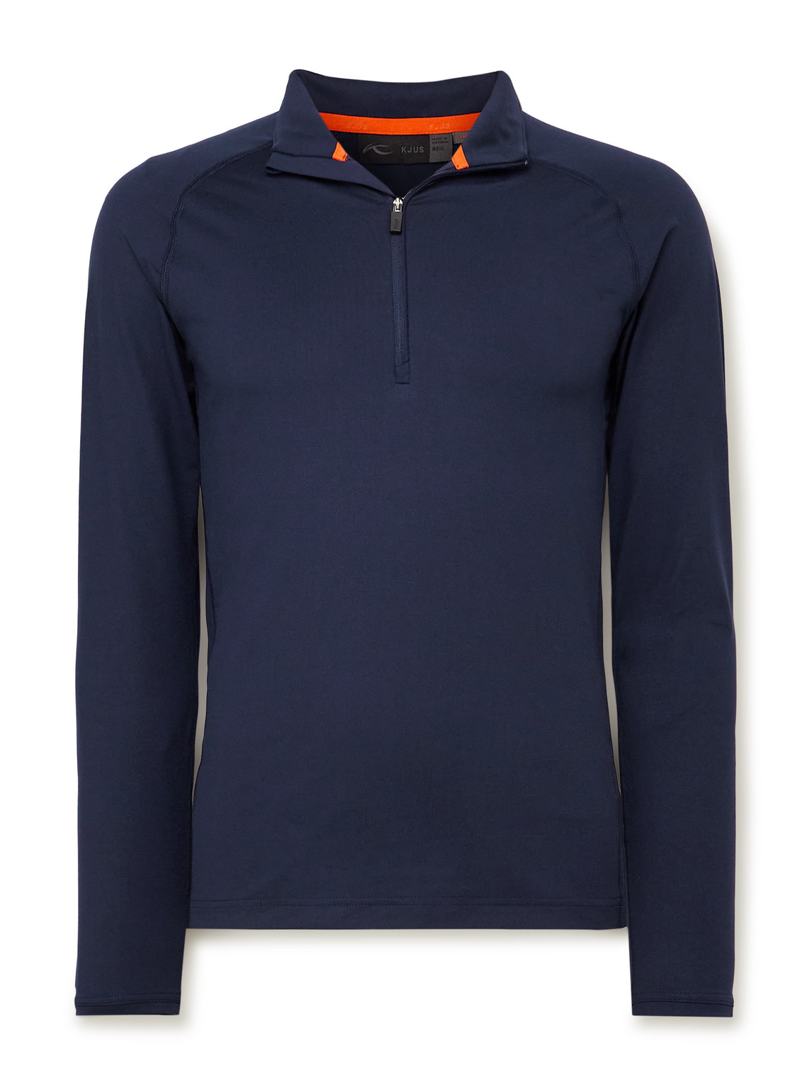 Kjus Feel Stretch-jersey Half-zip Ski Mid-layer In Blue