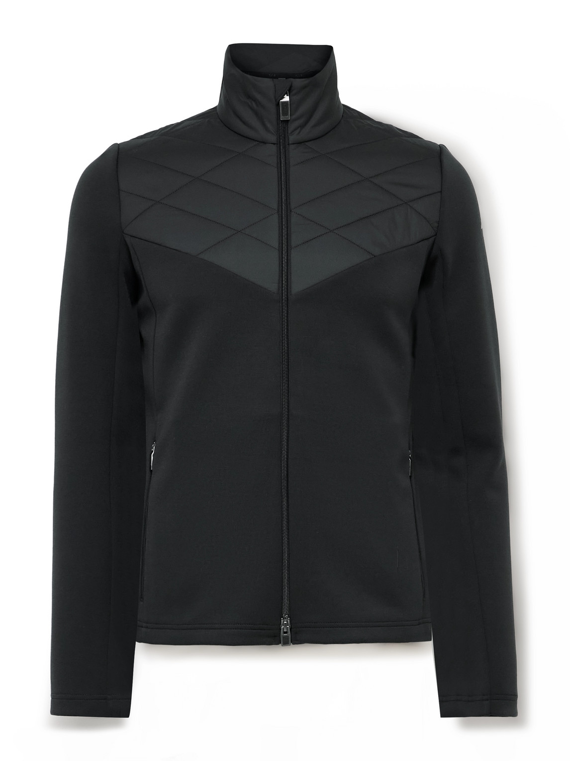 Kjus Formula Quilted Shell-trimmed Tech-jersey Jacket In Black