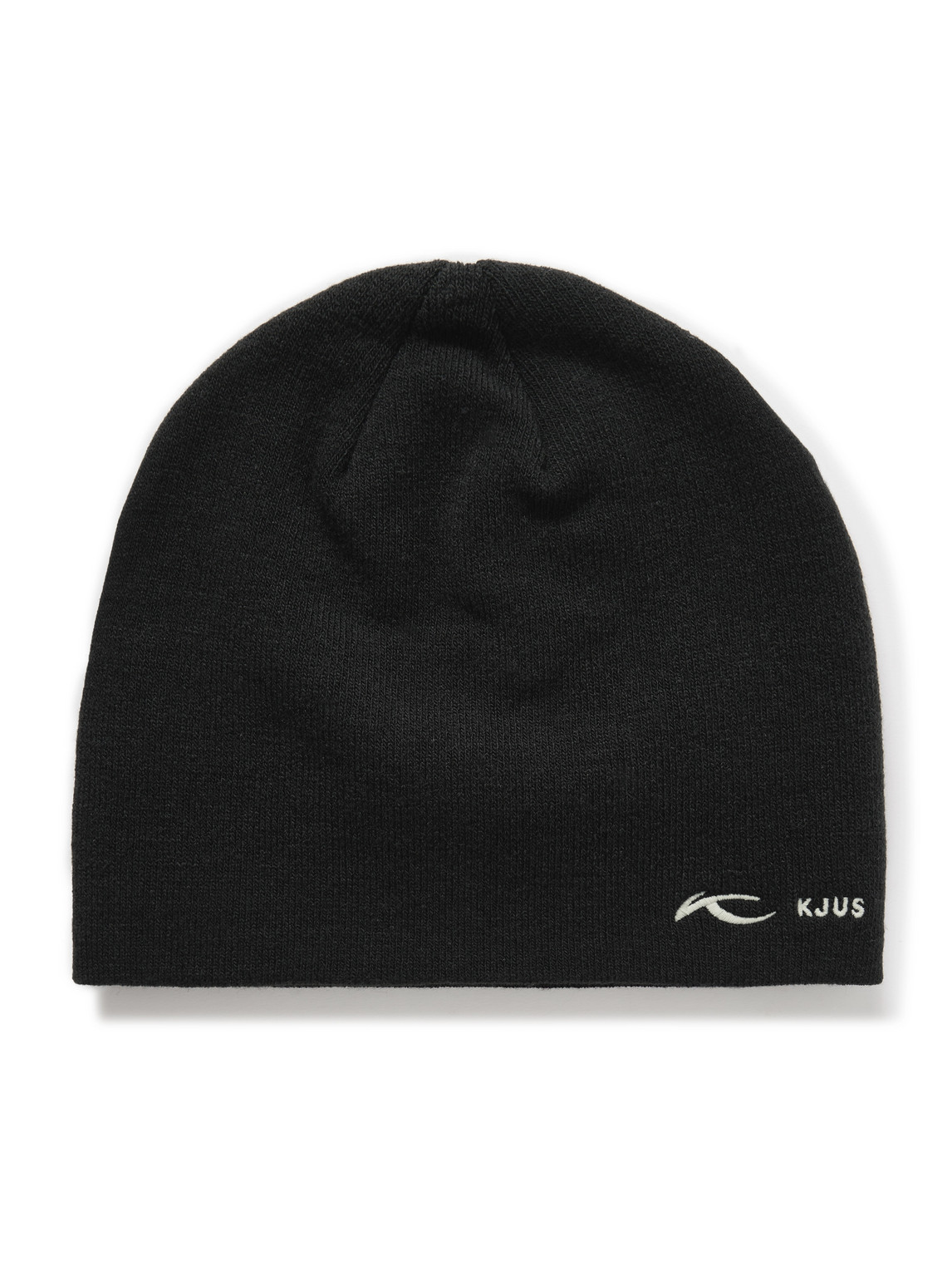 Kjus Logo-embroidered Knitted Beanie In Black