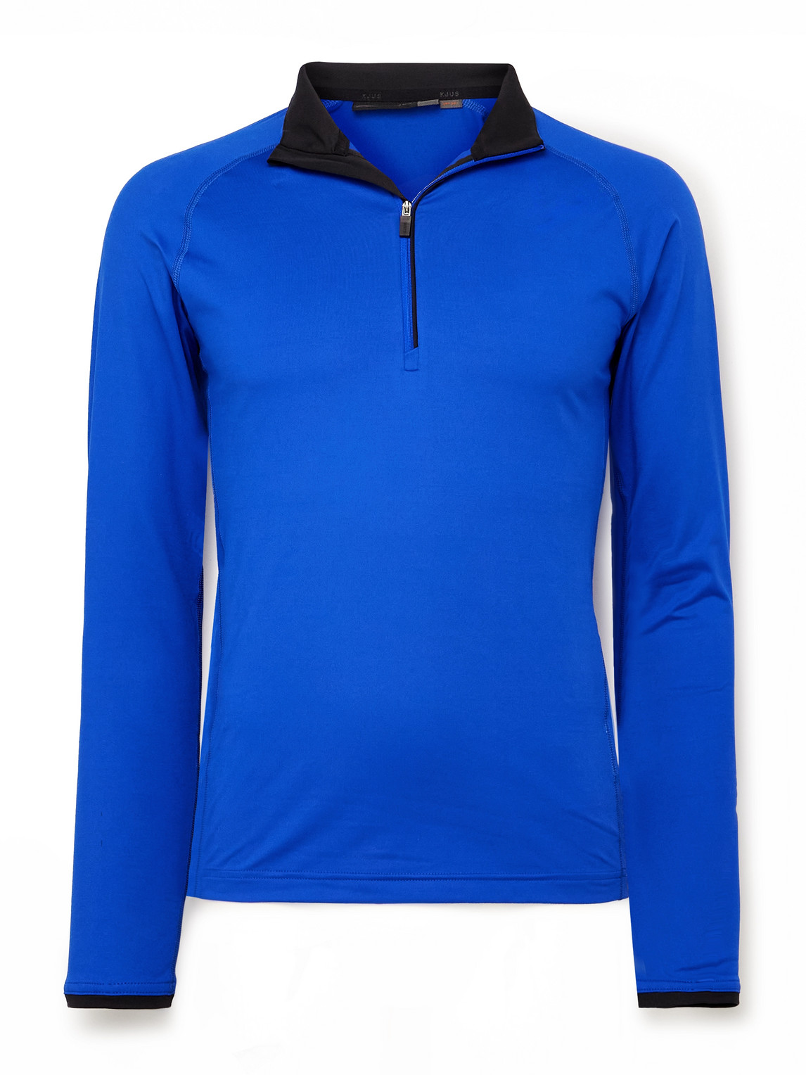 Kjus Feel Stretch-jersey Half-zip Ski Mid-layer In Blue
