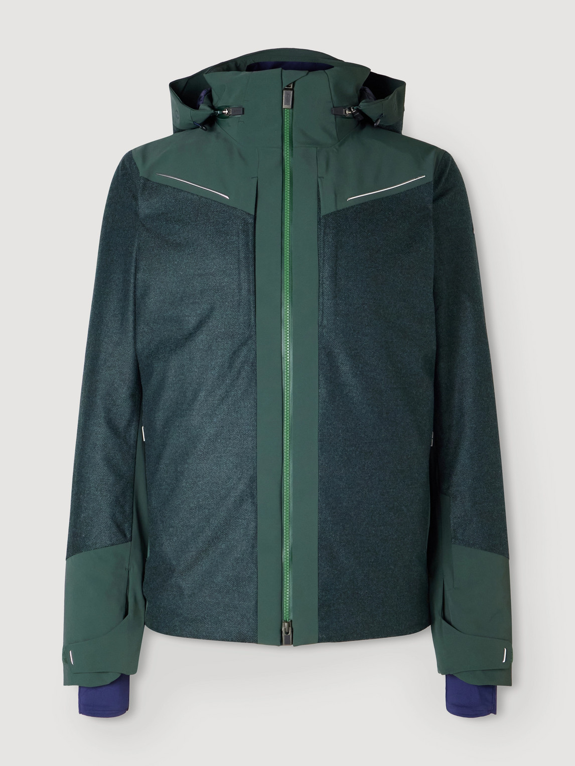 Kjus Frostline Padded Shell-trimmed Wool Hooded Down Jacket In Green