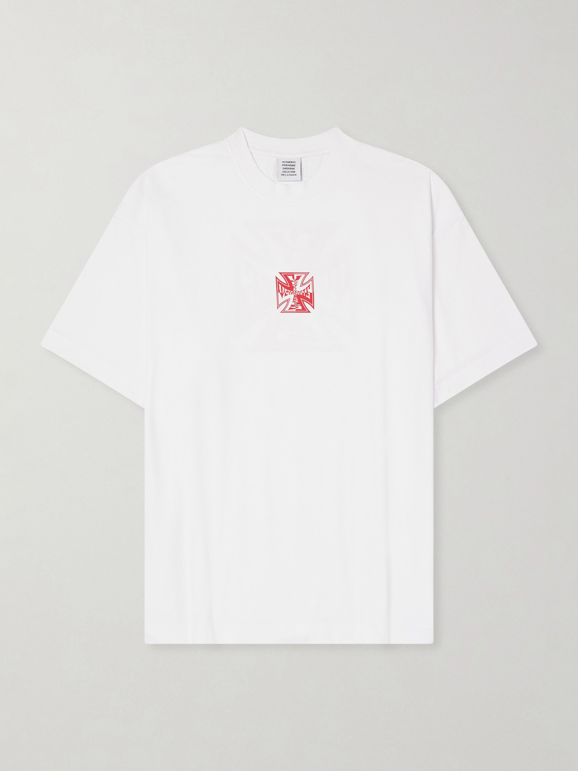 VETEMENTS – Biker Cross Logo-Print Cotton-Jersey T-Shirt