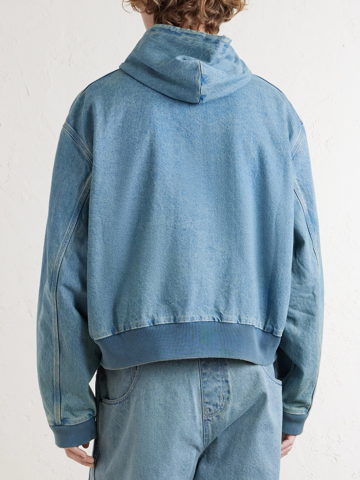  Vetements - Hooded Denim Jacket - Men - Blue - M 