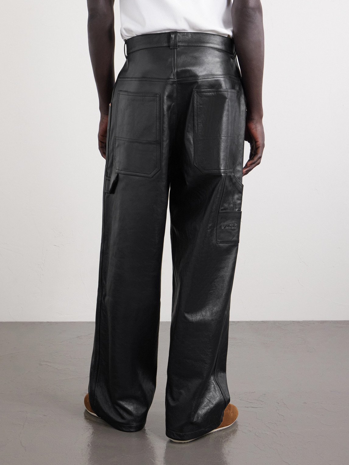  Vetements - Straight-leg Leather Trousers - Men - Black - S 