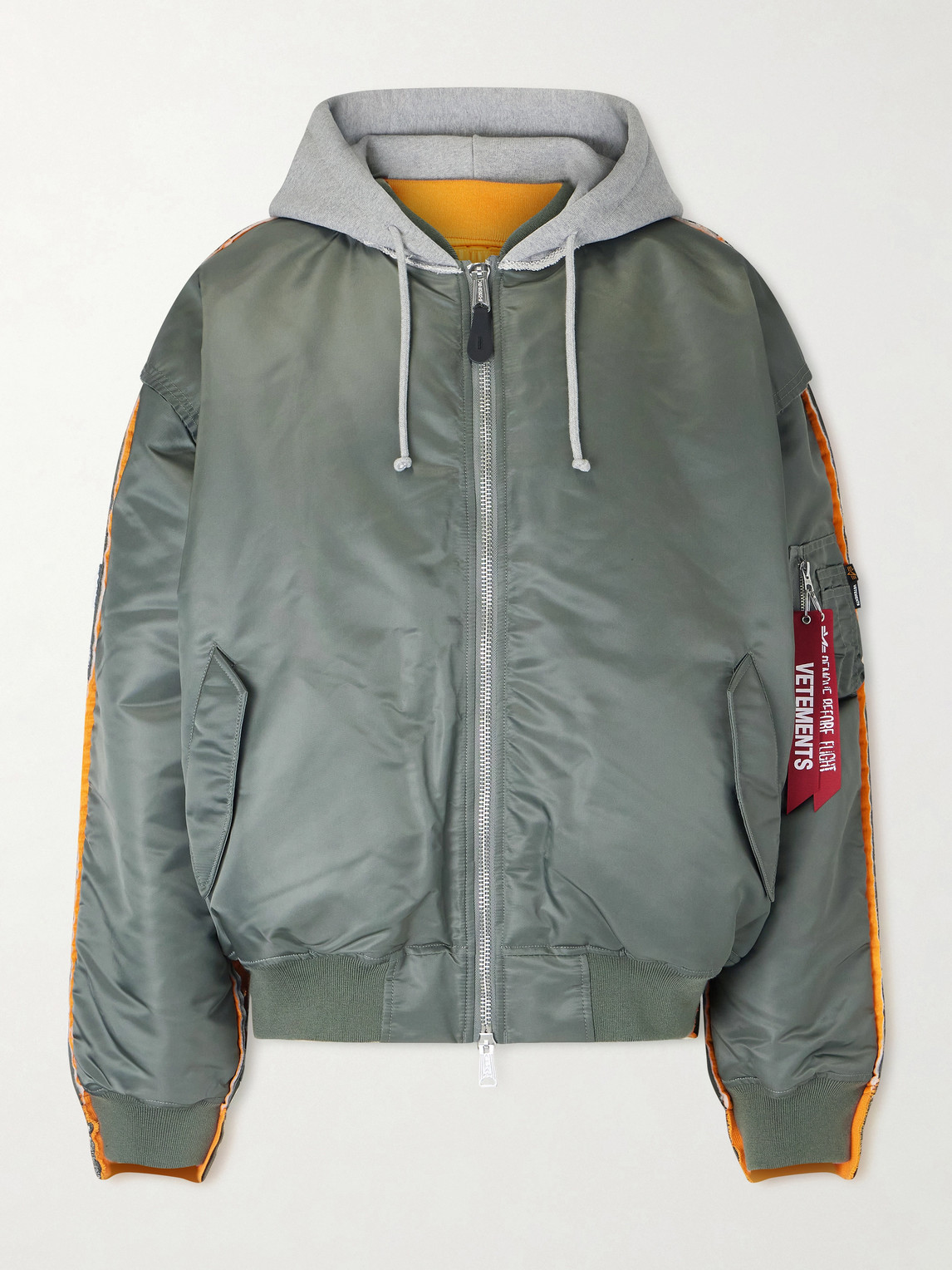 VETEMENTS – Padded Shell and Cotton-Blend Jersey Hooded Jacket