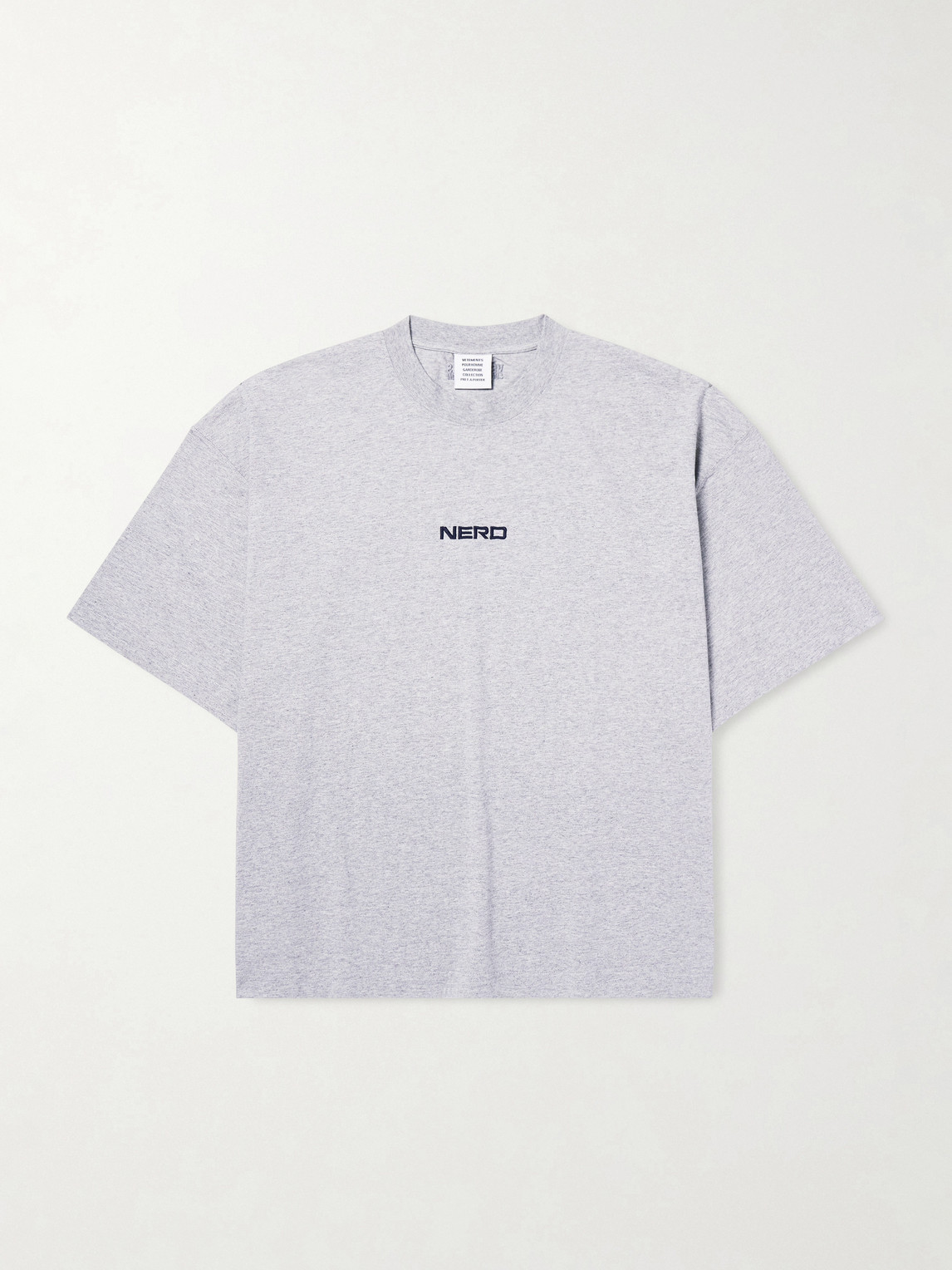 VETEMENTS – Nerd Embroidered Cotton-Jersey T-Shirt