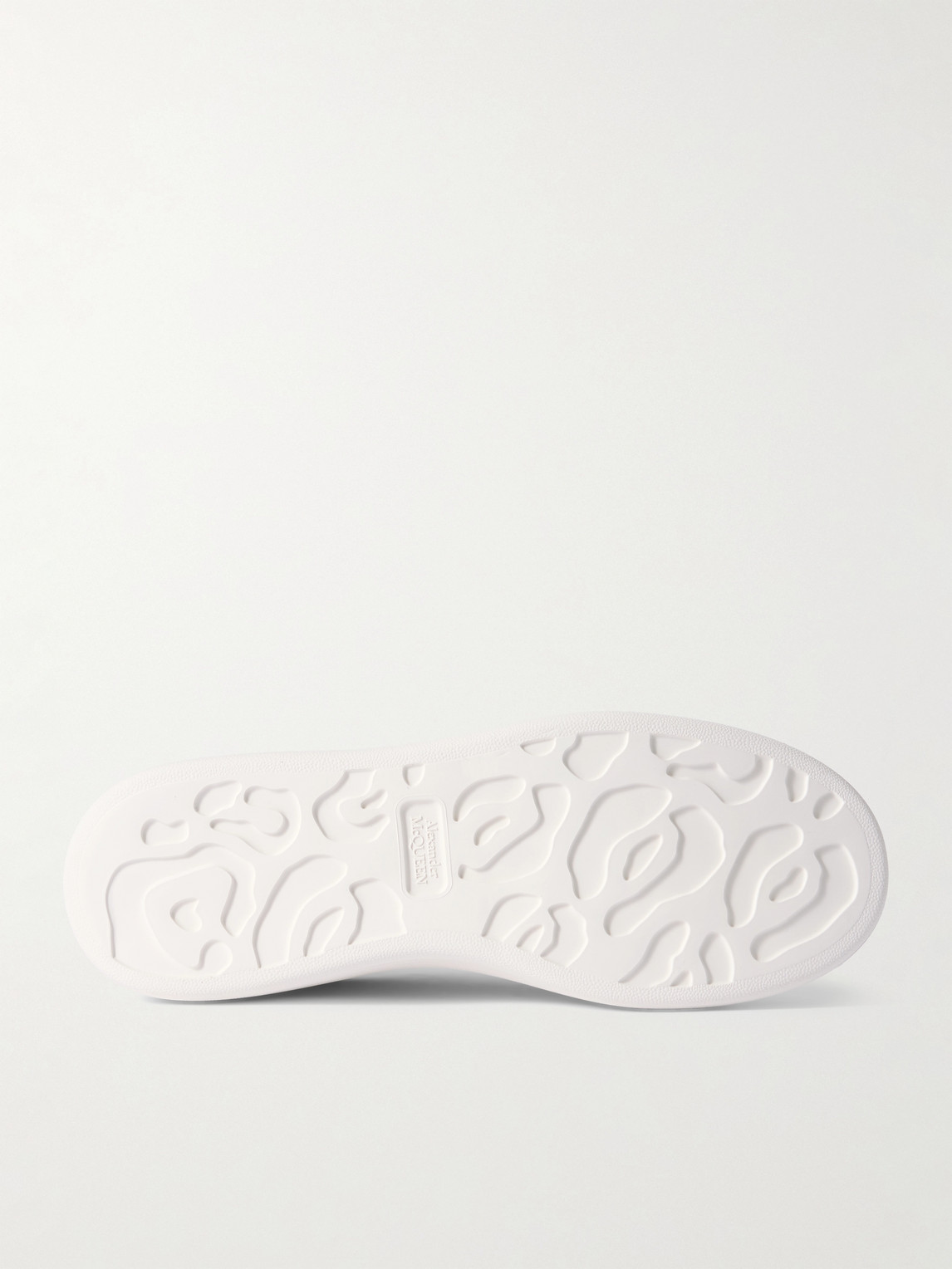 Alexander Mcqueen Exaggerated-sole Textured-leather Sneakers In Neutral