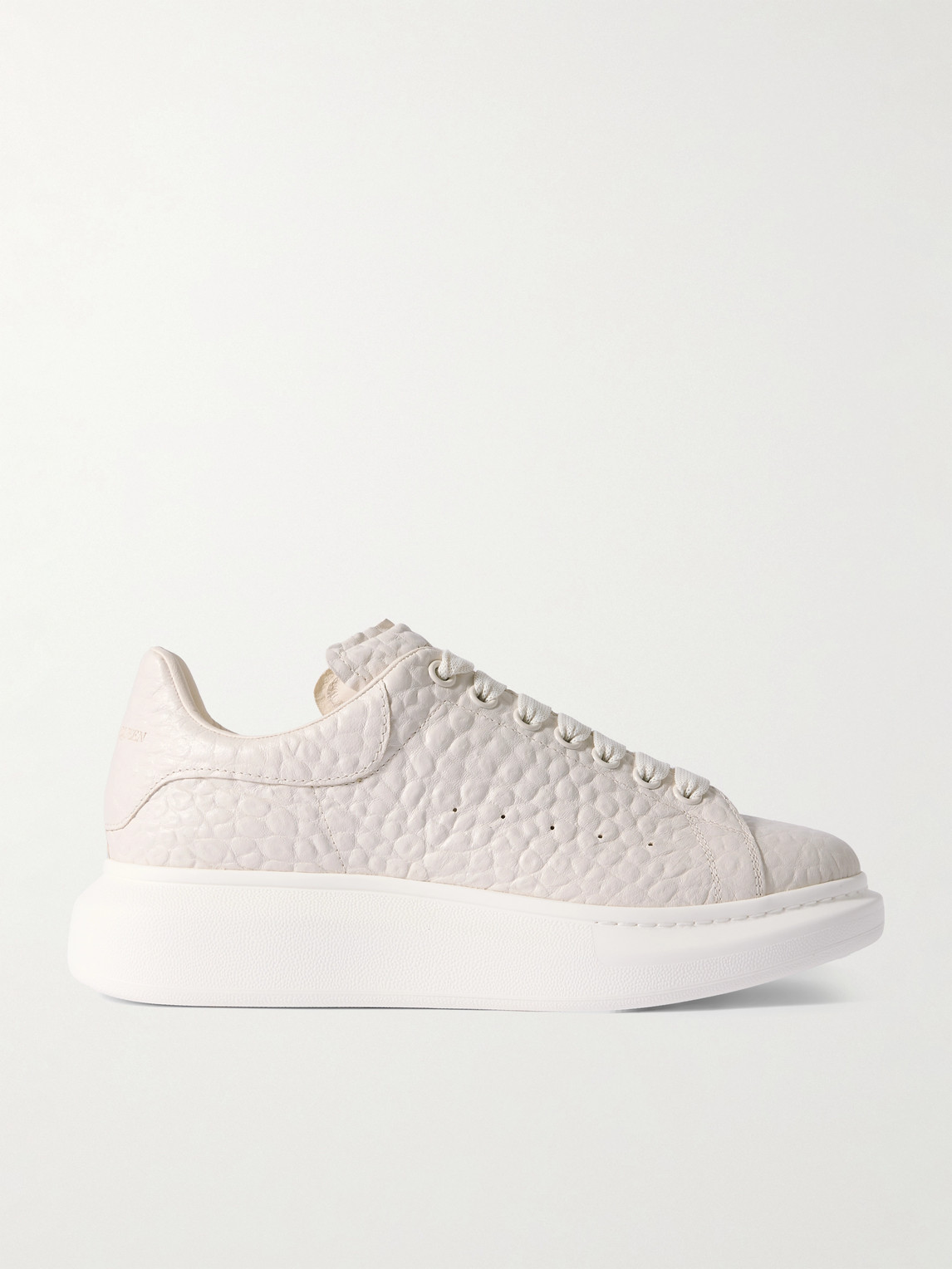 McQueen Exaggerated-Sole Textured-Leather Sneakers - Men