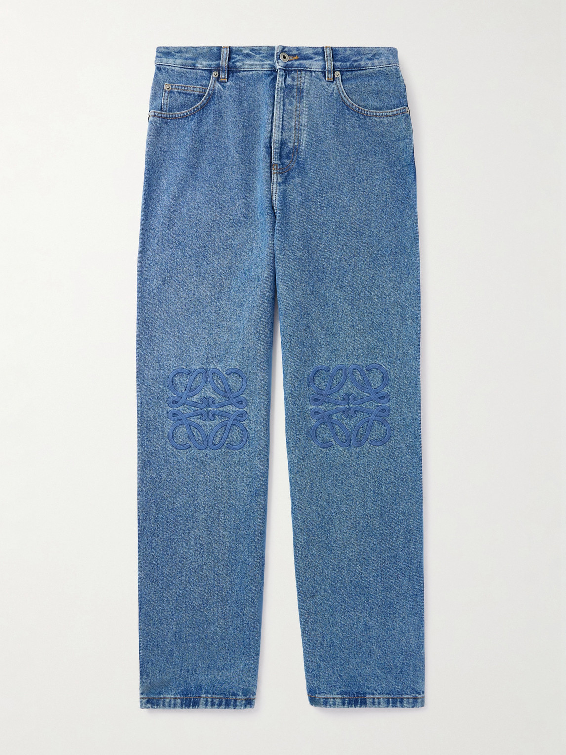 Loewe Anagram Wide-Leg Logo-Embroidered Jeans - Men