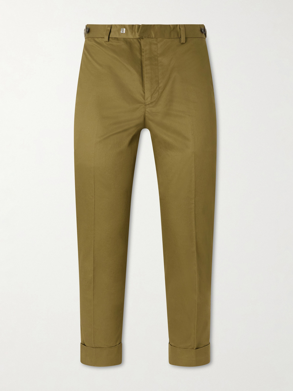 Beams Ivy Straight-leg Cotton-twill Trousers In Green