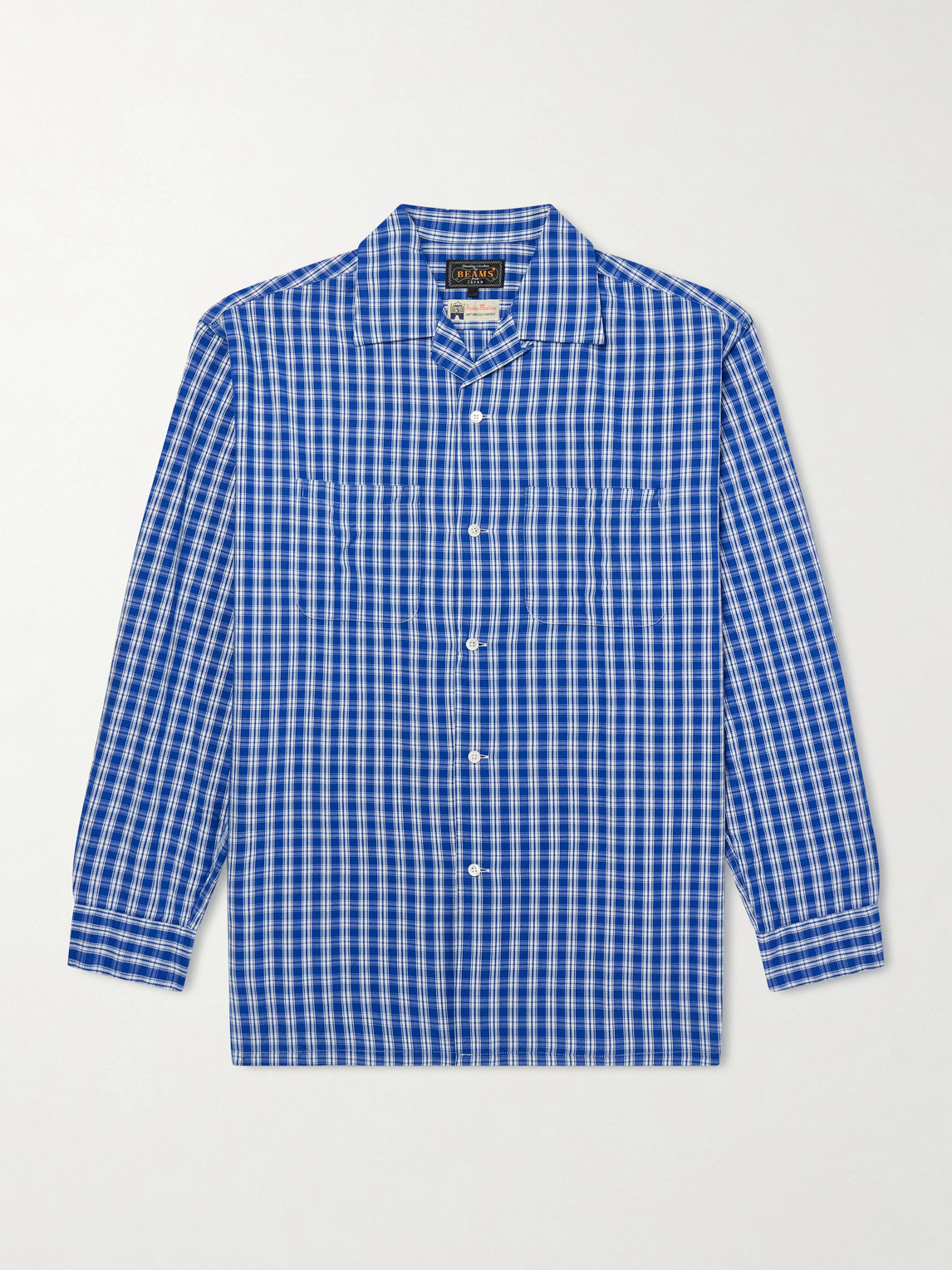 Beams Plus Camp-Collar Checked Cotton Shirt - Men