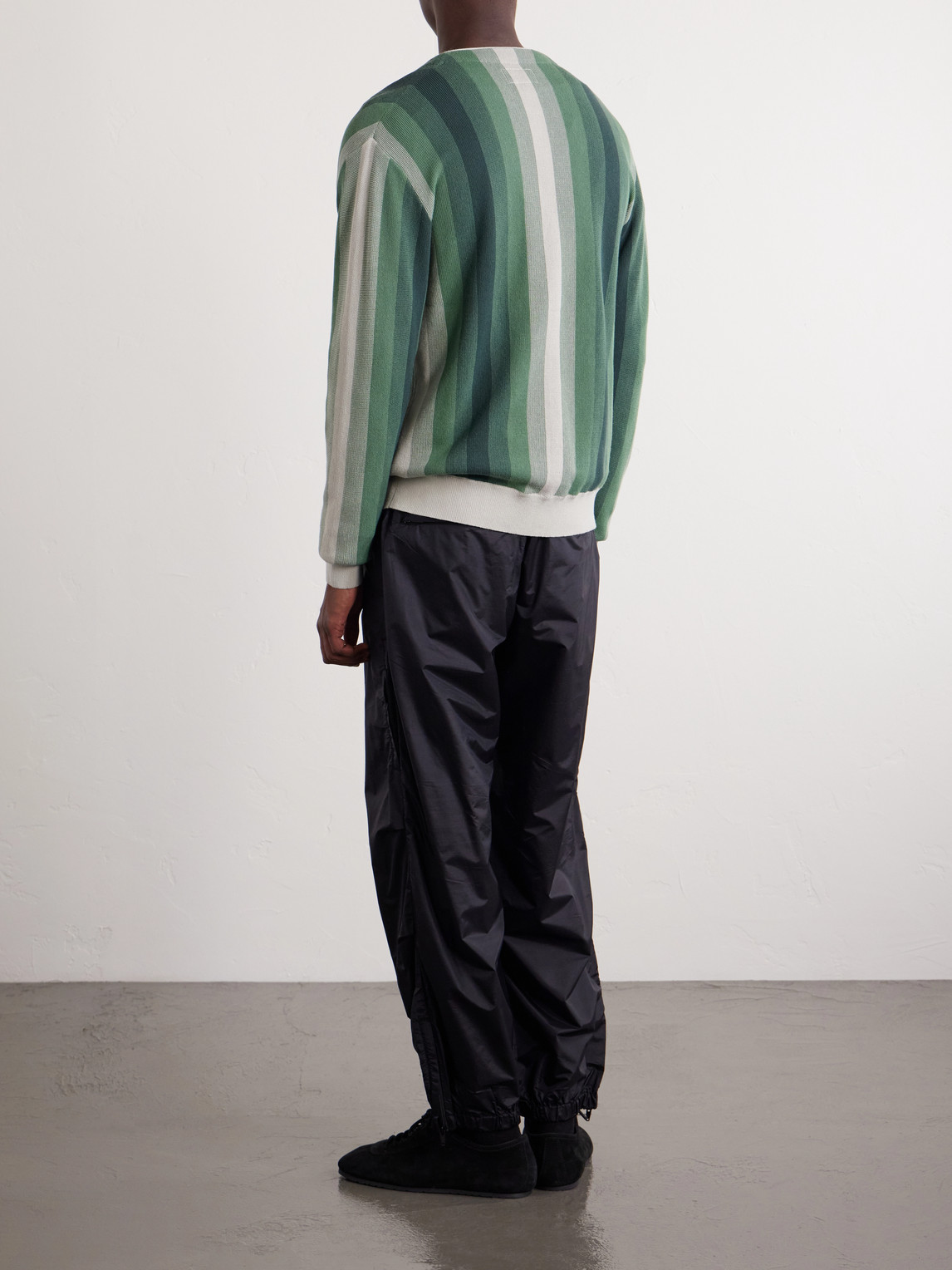  Beams Plus - Striped Cotton Cardigan - Men - Green - S 