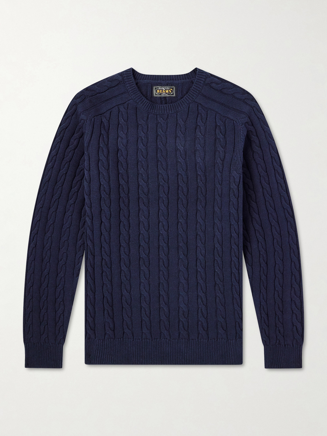 Beams Plus Cable-Knit Cotton Sweater - Men