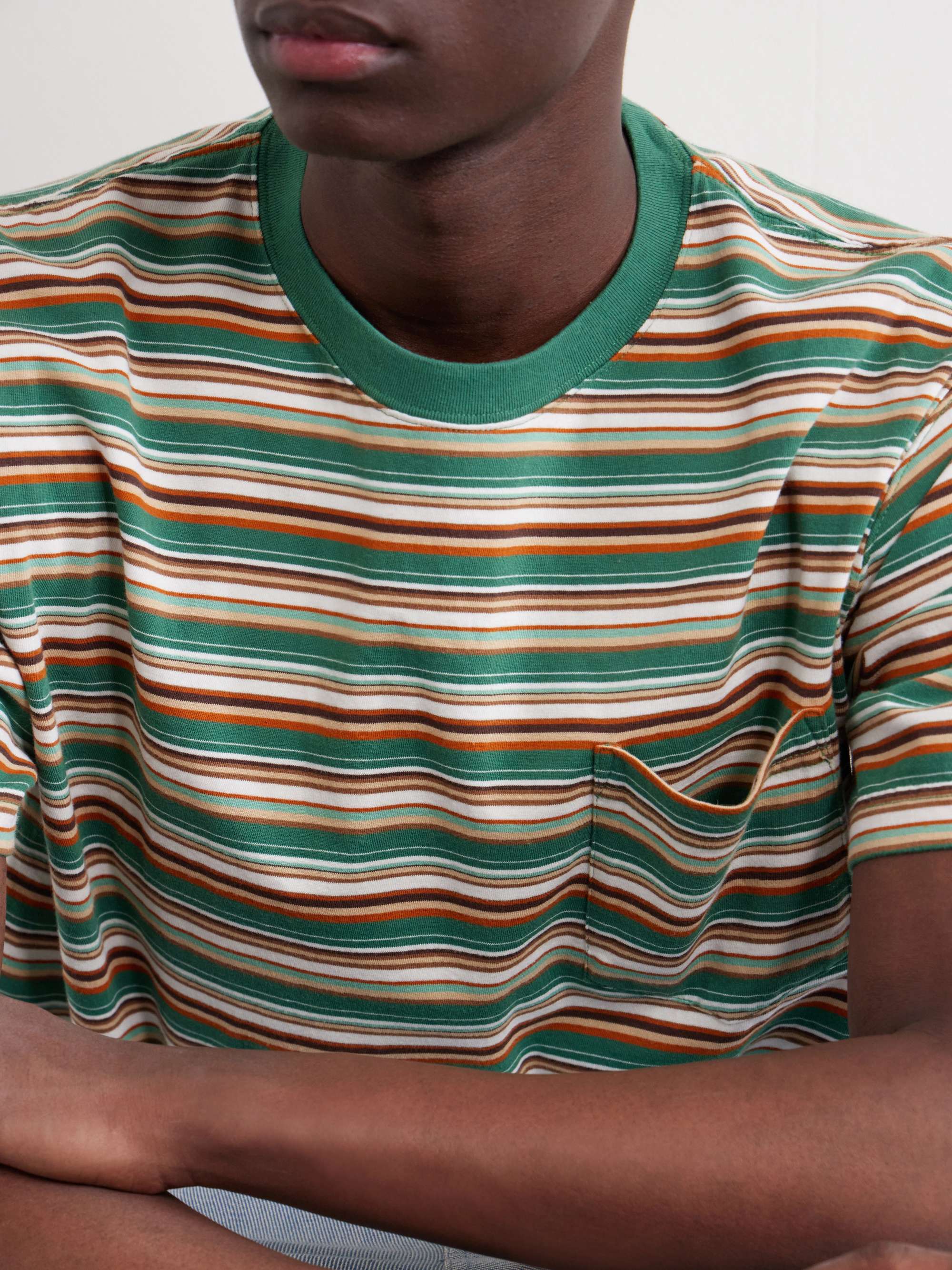 BEAMS PLUS Striped Cotton-Jersey T-Shirt for Men | MR PORTER