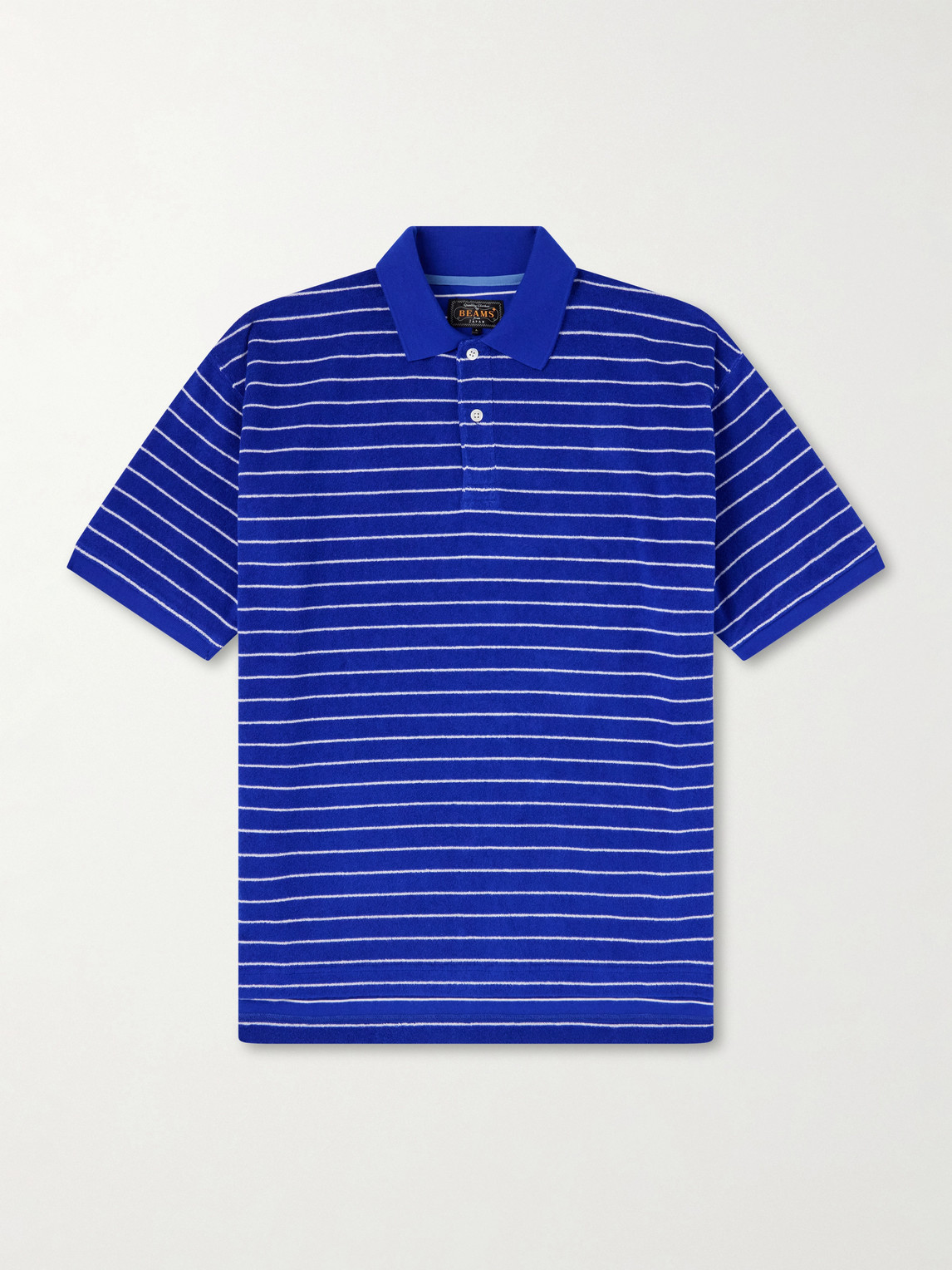 Beams Plus Striped Cotton-Blend Terry Polo Shirt - Men