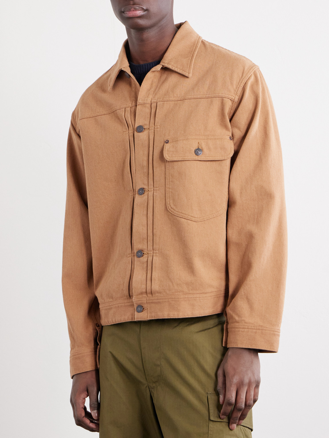  Beams Plus - Digger Cotton-piqué Jacket - Men - Brown - S 