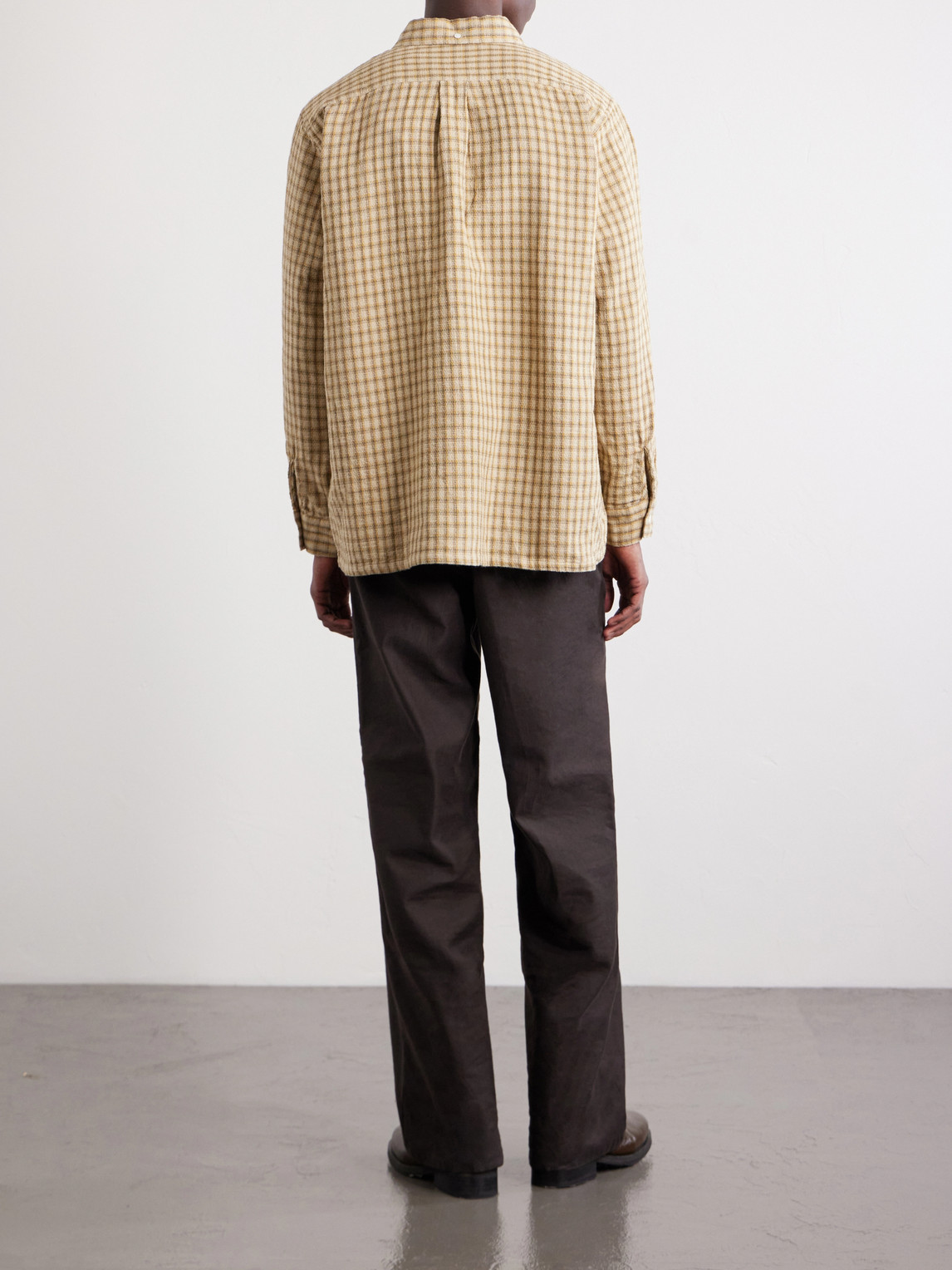  Beams Plus - Button-down Collar Checked Cotton Shirt - Men - Neutrals - S 