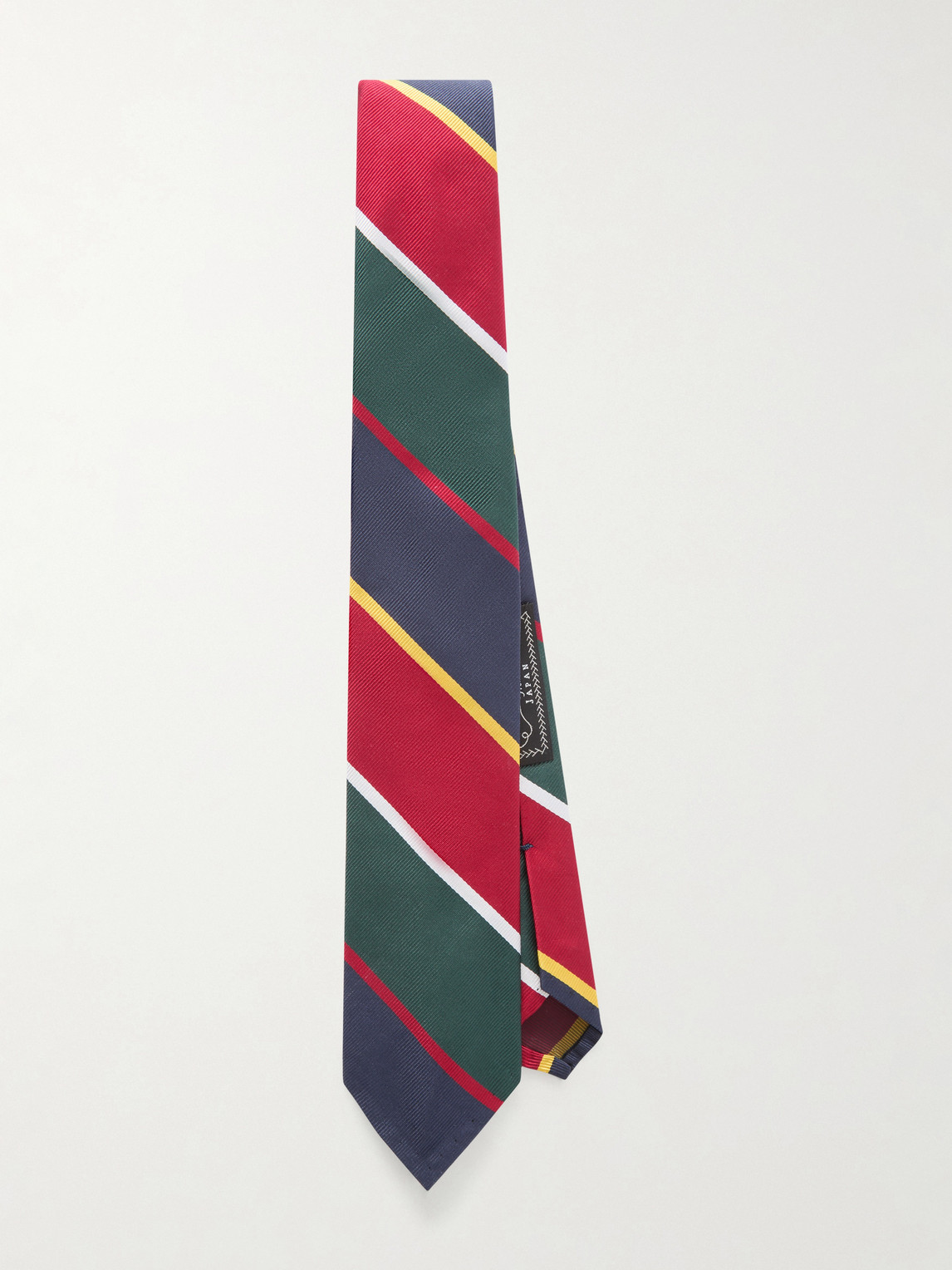 Beams 7cm Striped Silk-twill Tie In Pink