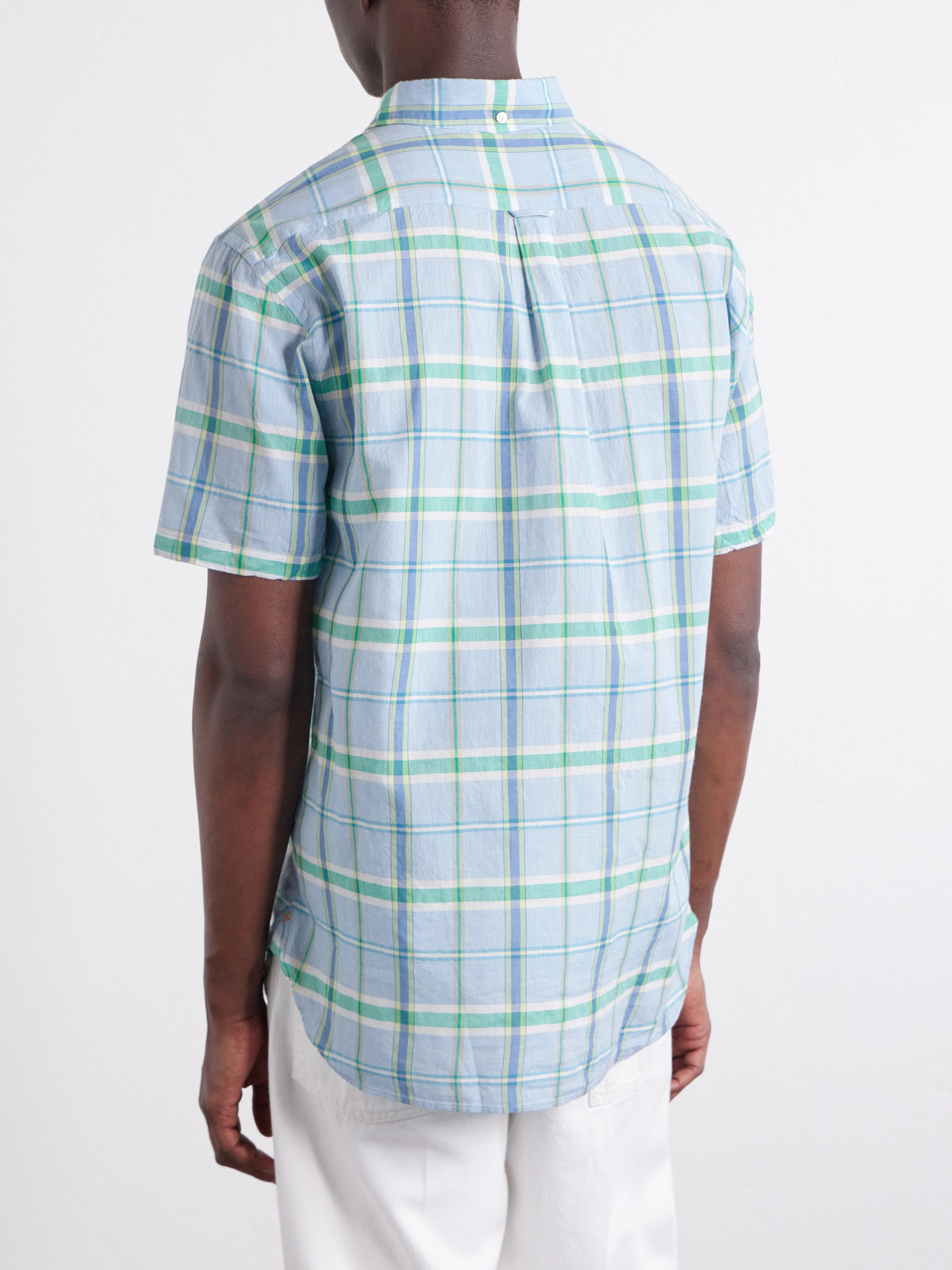  Beams Plus - Madras Button-down Collar Checked Cotton Shirt - Men - Blue - S 