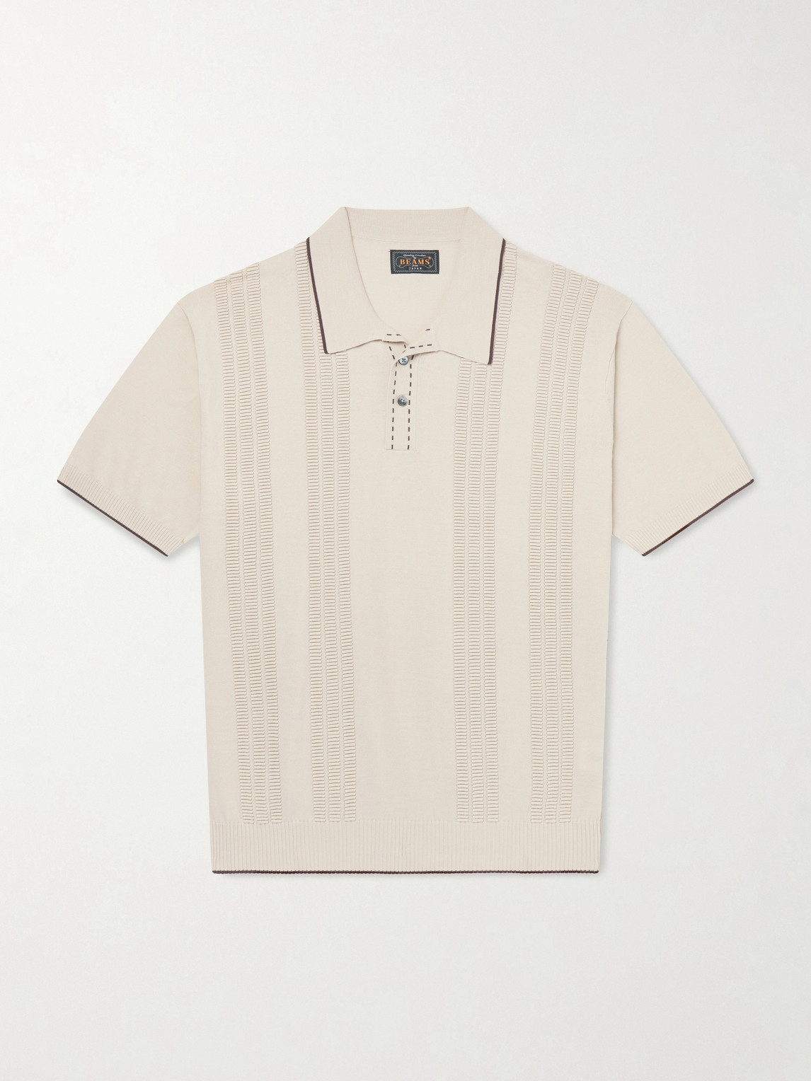 Beams Plus Jacquard-Knit Polo Shirt - Men
