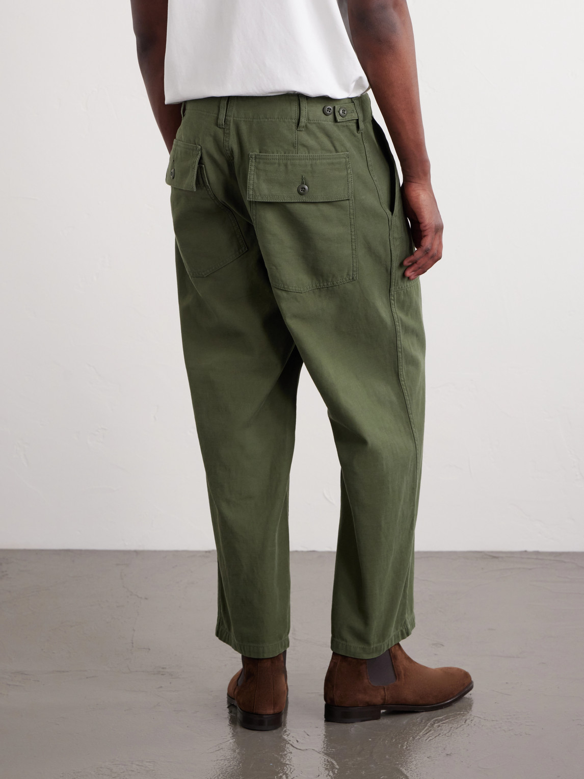  Beams Plus - Straight-leg Cotton Trousers - Men - Green - S 